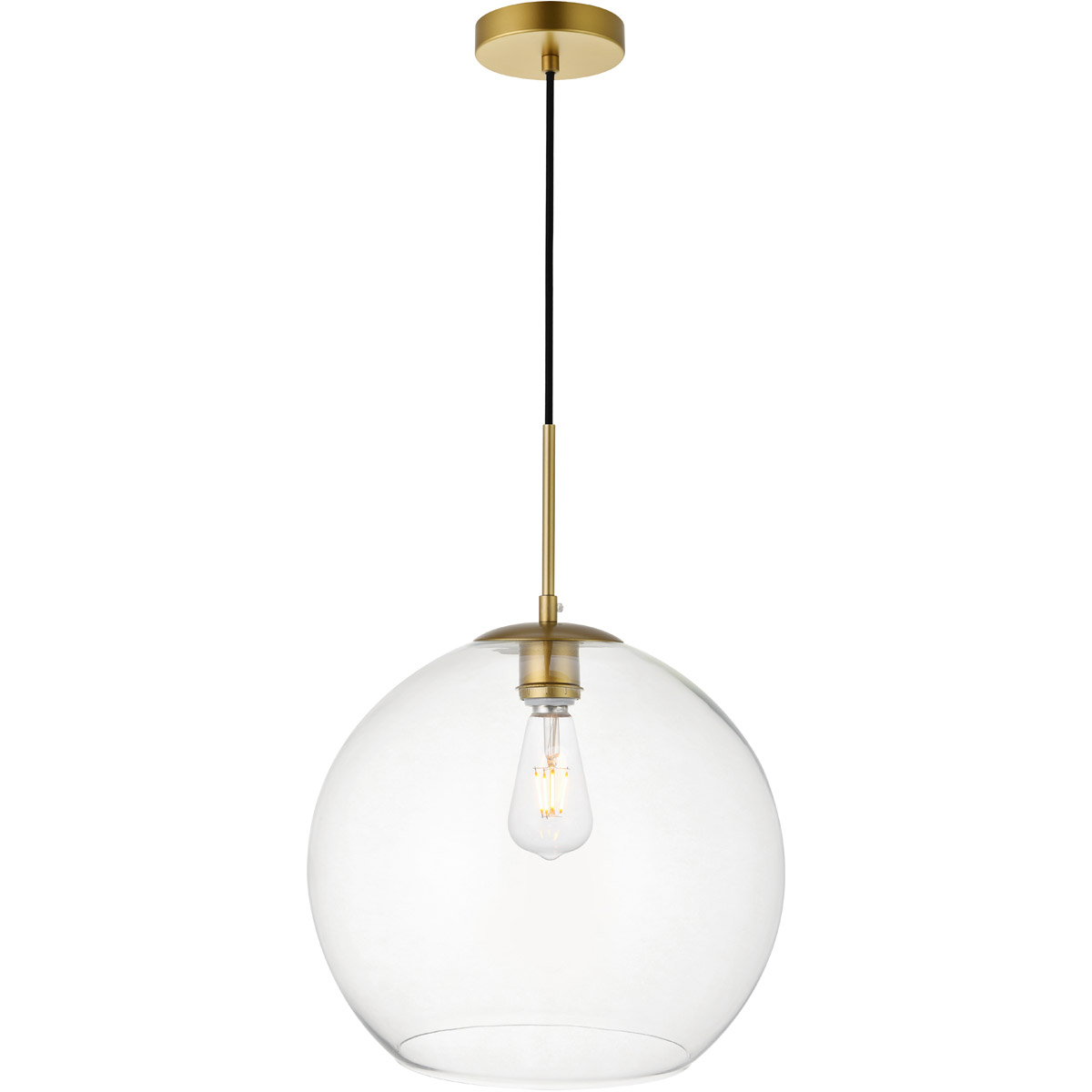 Baxter 1 Light 13.8 inch Brass Pendant Ceiling Light