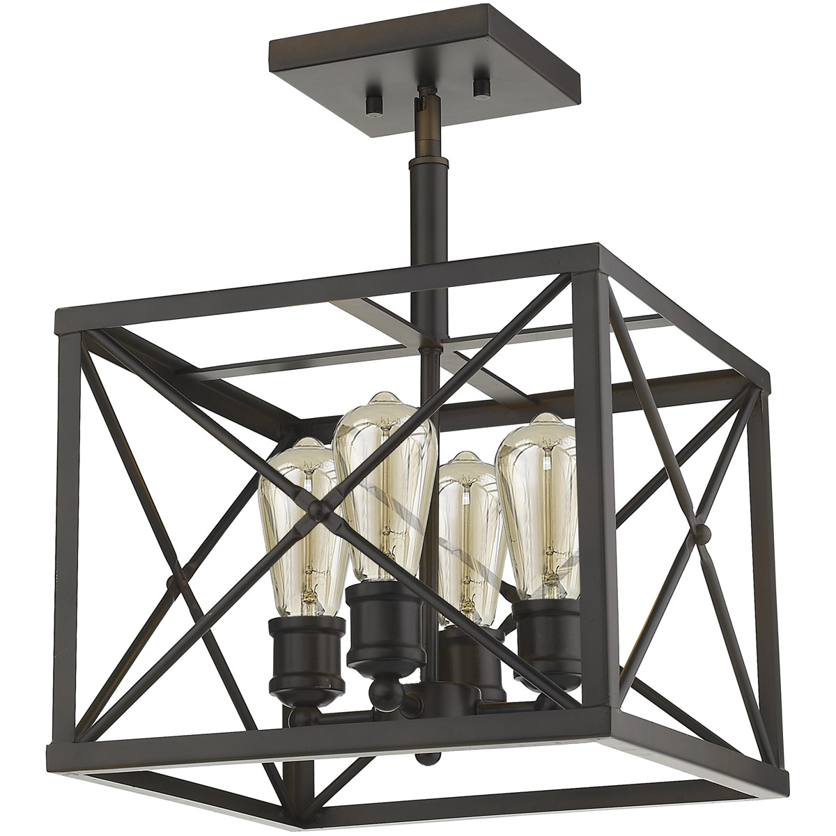 Brooklyn 4 Light 12.5 inch Oil-Rubbed Bronze Convertible Pendant Ceiling Light