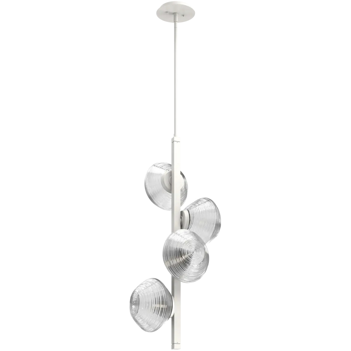 Mesa LED 13.3 inch Salt White Chandelier Ceiling Light, Twisted Vine