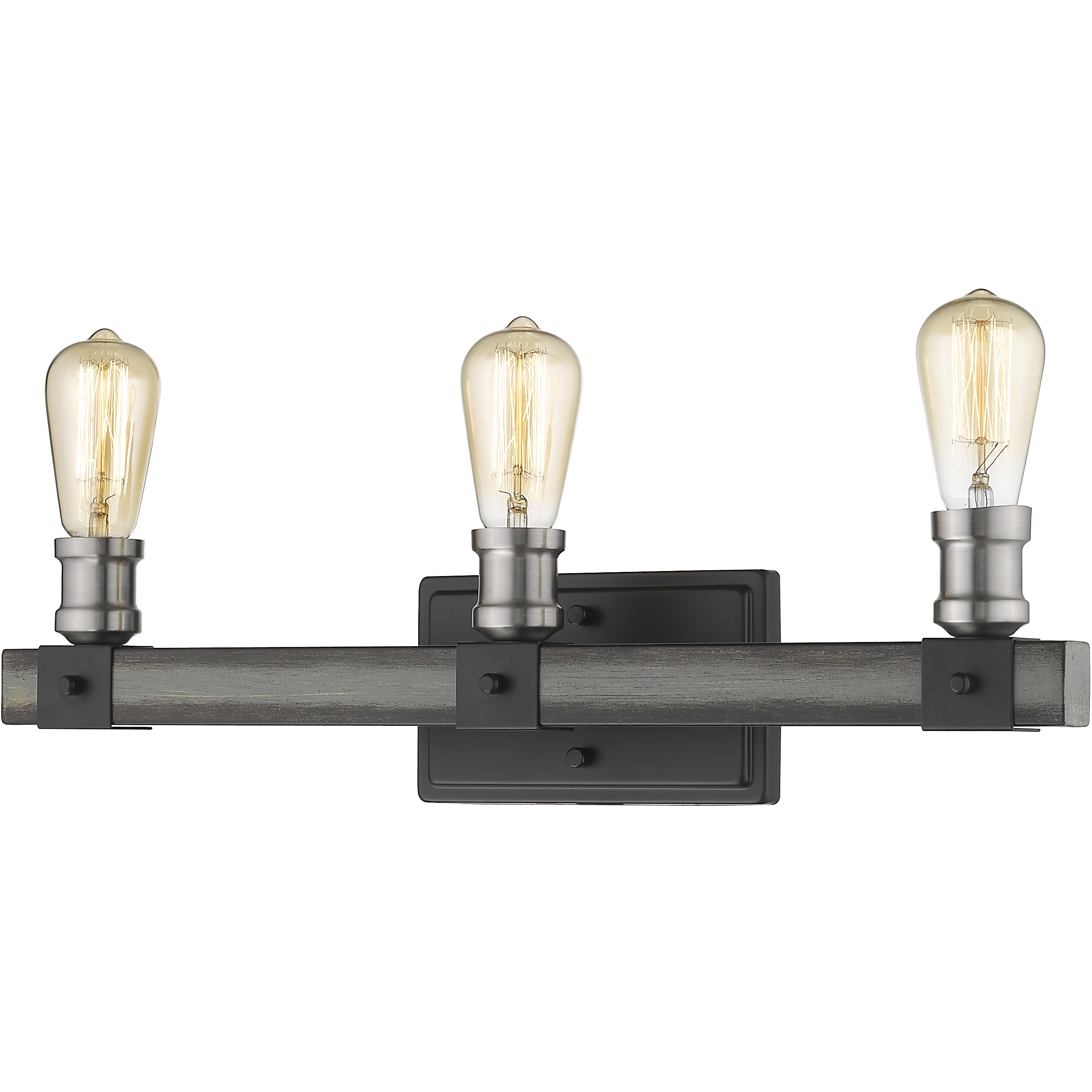 Kirkland 3 Light 22 inch Ashen Barnboard Vanity Wall Light