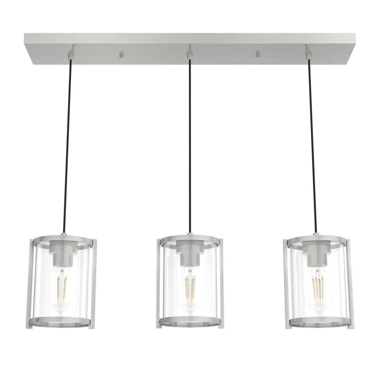 Astwood 3 Light 29 inch Brushed Nickel Linear Pendant Ceiling Light