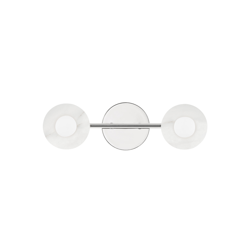 Elmont 2 Light 6 inch Polished Nickel Bath Bracket Wall Light