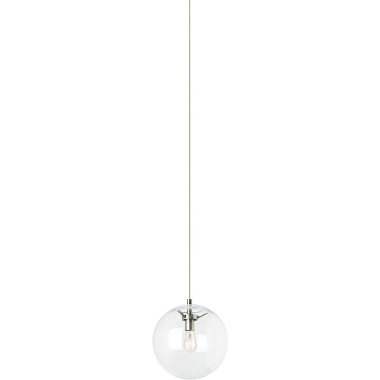 Sean Lavin Palona 1 Light 14 inch Satin Nickel Pendant Ceiling Light in Incandescent, Clear Glass