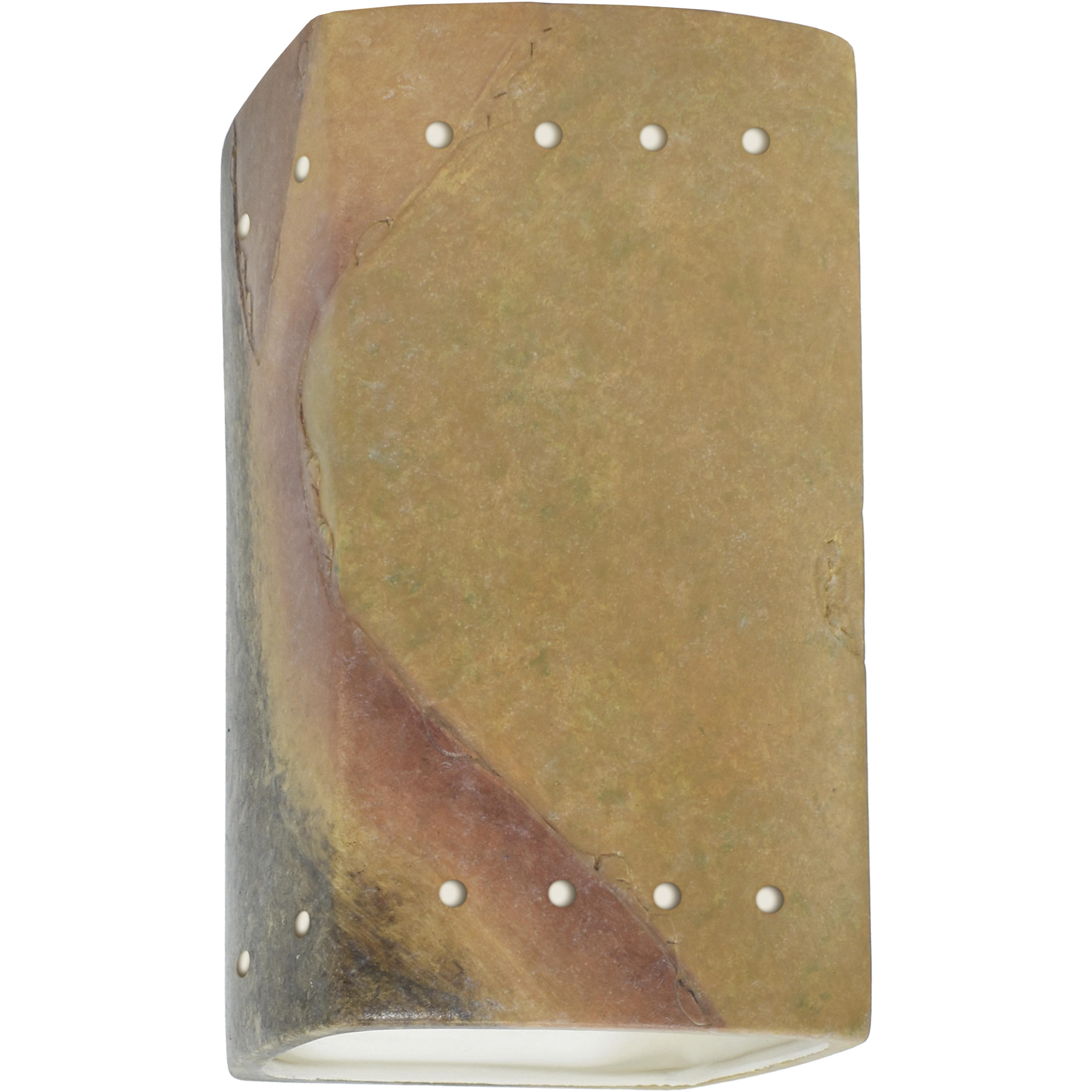 Ambiance Rectangle LED 5.25 inch Harvest Yellow Slate Wall Sconce Wall Light, Small