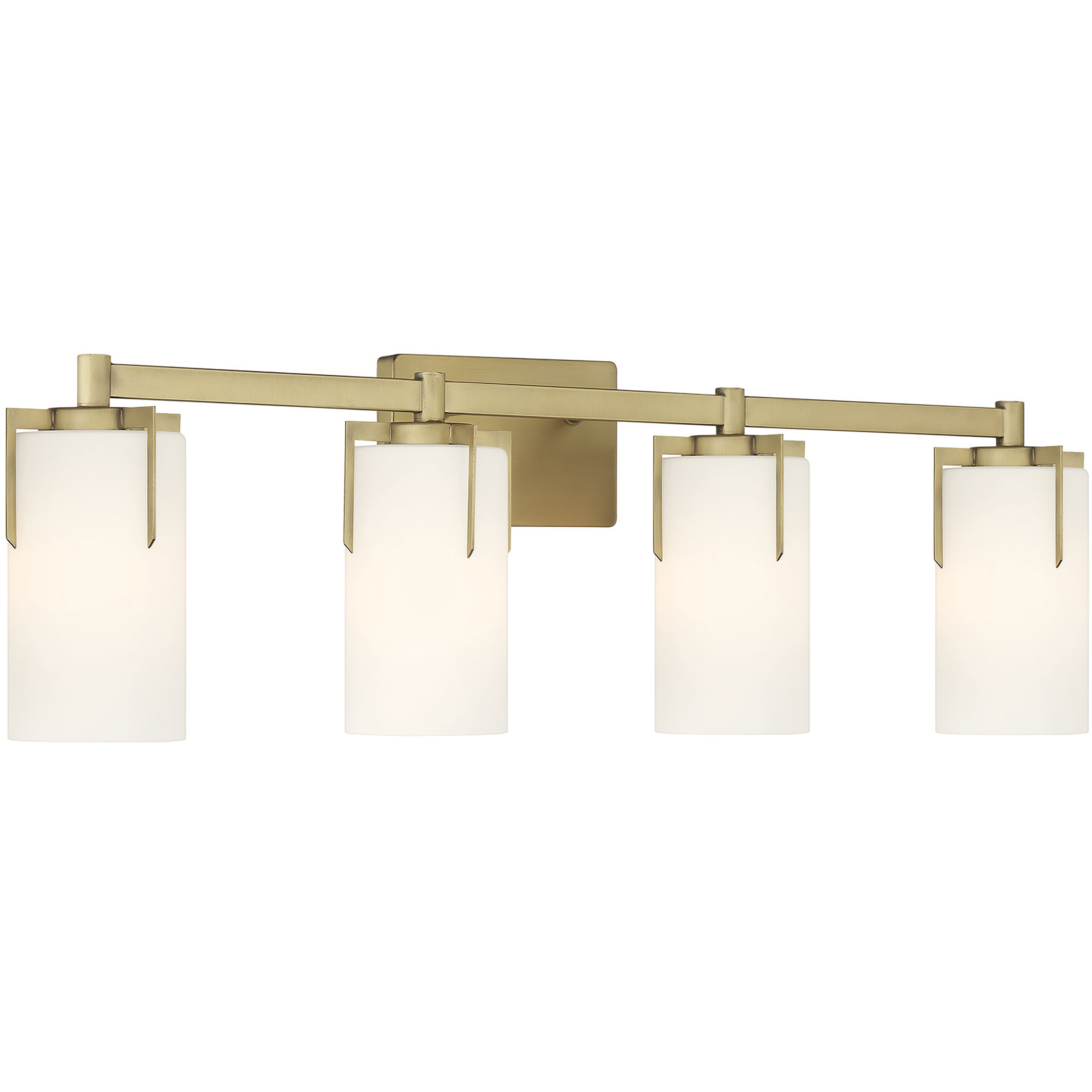 Froselle 4 Light 30.5 inch Vintage Brass Bathroom Vanity Light Wall Light