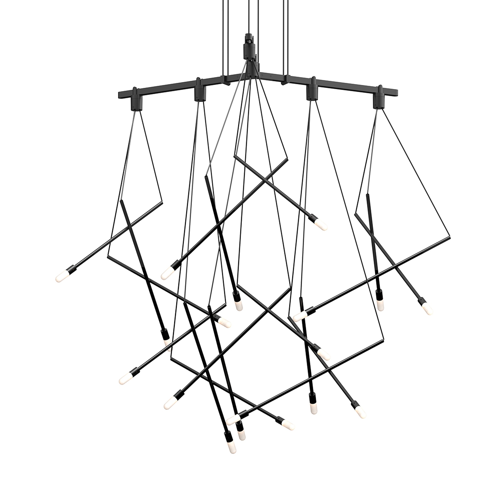 Suspenders LED 32 inch Satin Black Suspension Ceiling Light