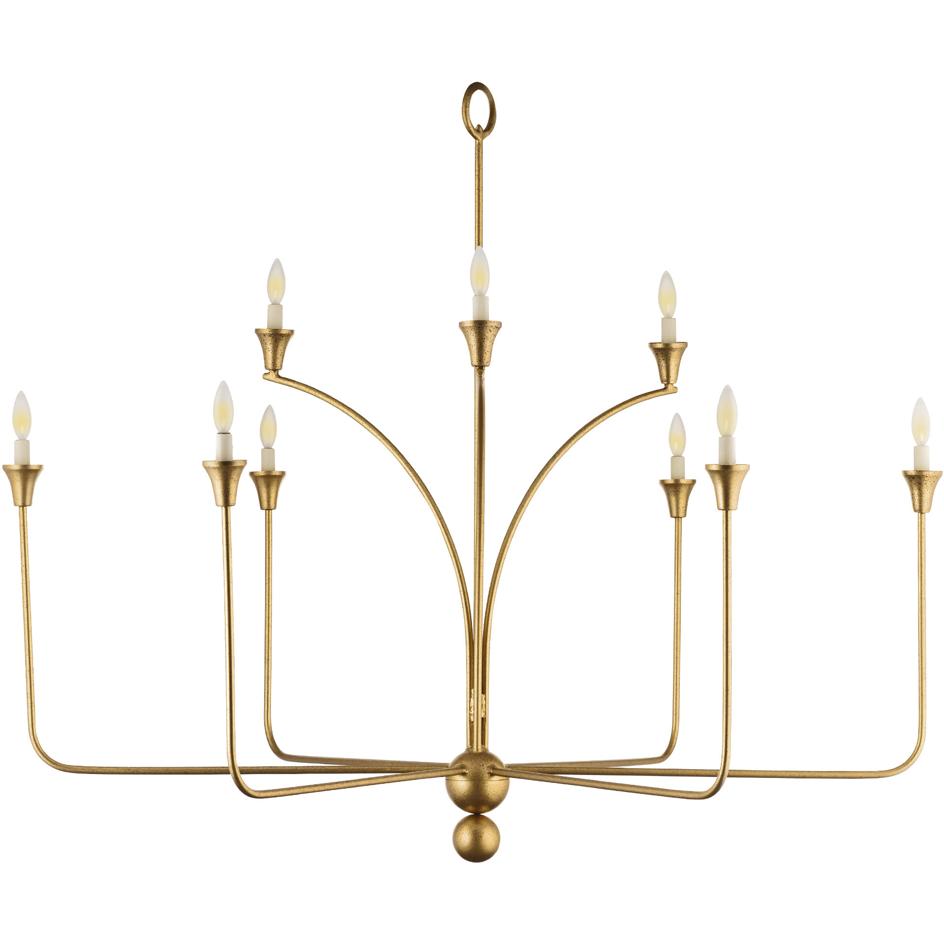 New Traditional 10 Light Spartina Gold Chandelier Ceiling Light