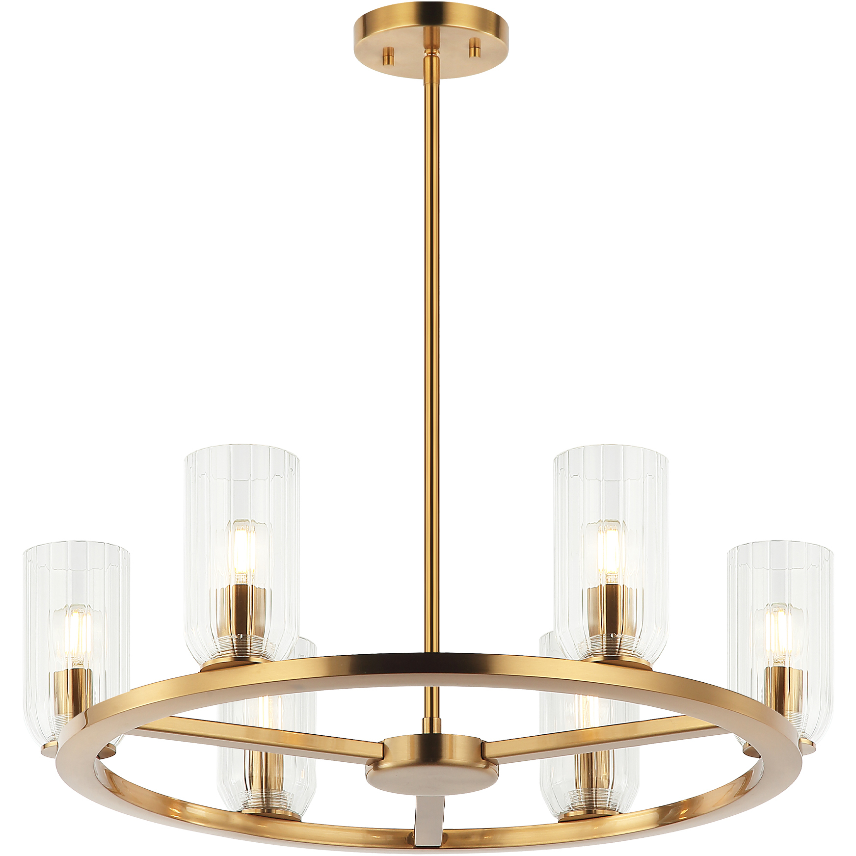 Westlock 6 Light 24 inch Aged Gold Brass Pendant Ceiling Light
