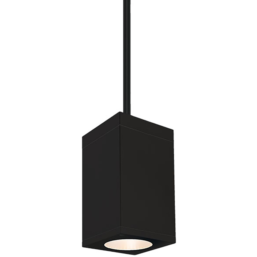Cube Arch LED 5 inch Black Outdoor Pendant in Spot, 90, 2700K
