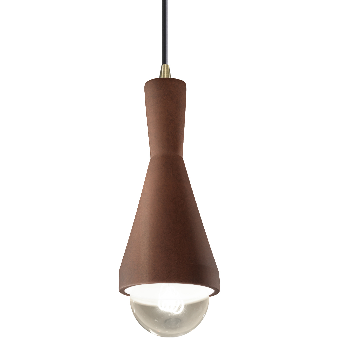 Radiance Collection - Erlen 1 Light 4.75 inch Antique Copper and Antique Brass Pendant Ceiling Light in Replaceable Bulb, Black, Form+Finish+Function