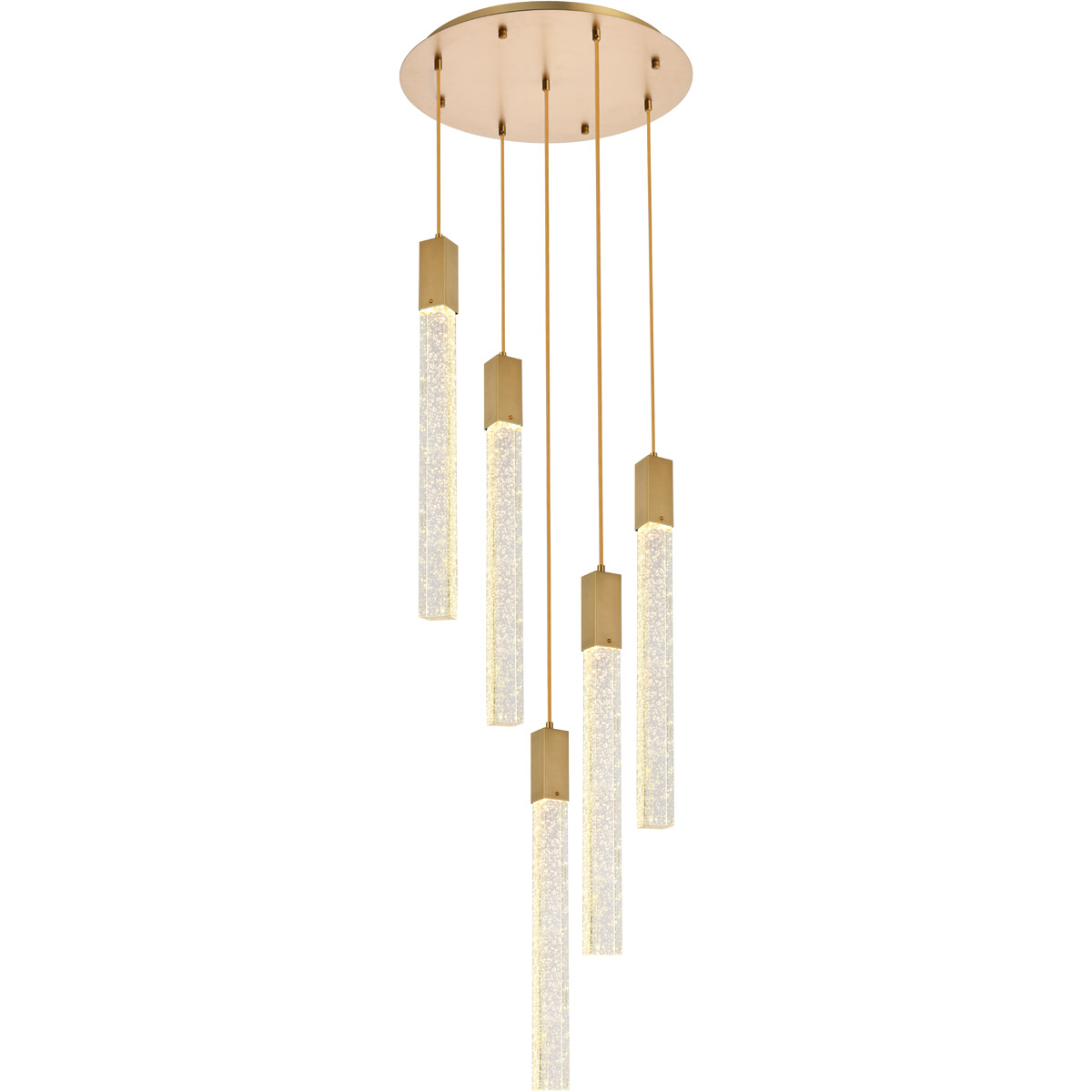 Weston 5 Light 20 inch Satin Gold Pendant Ceiling Light