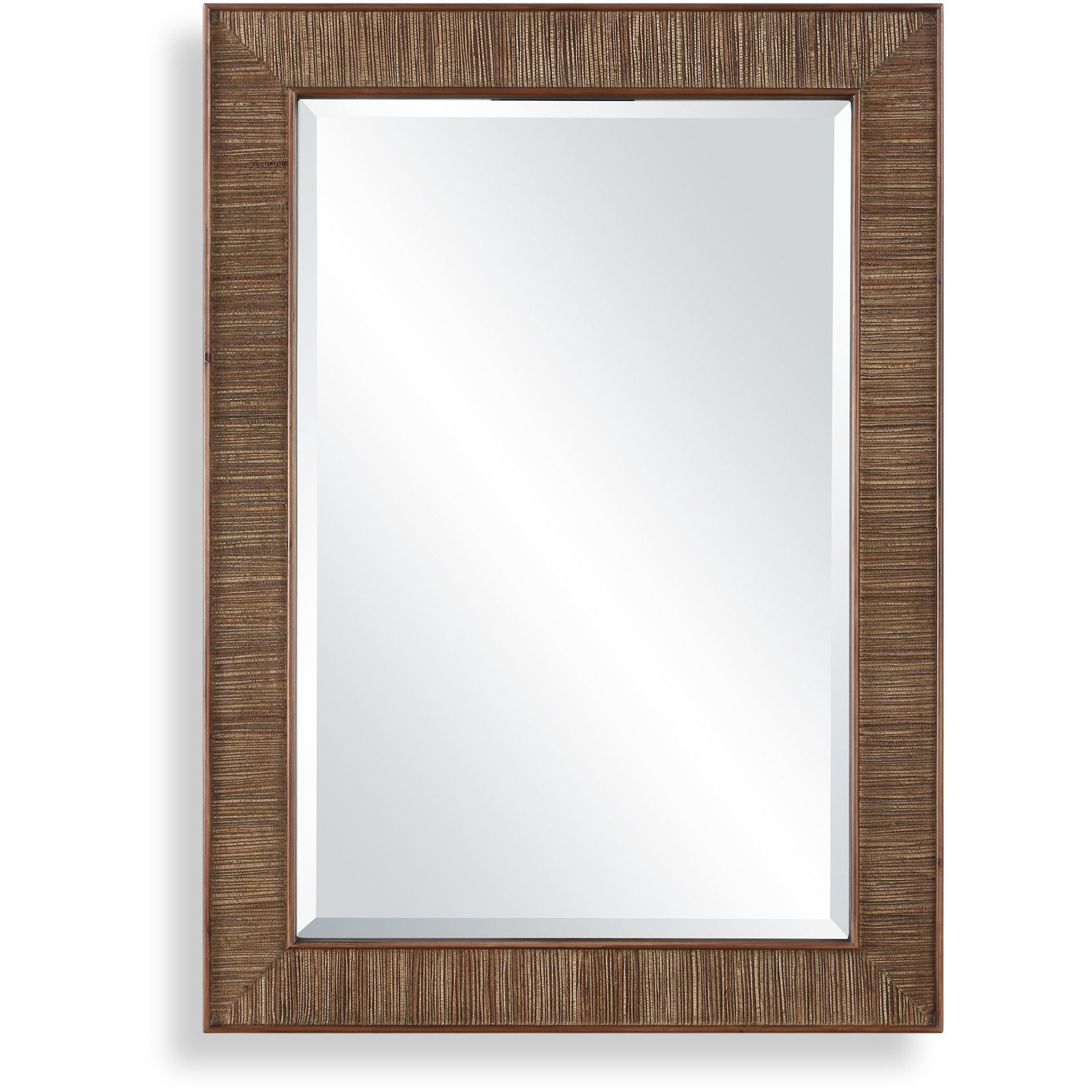 Aldous 42.88 X 30.5 inch Walnut and Natural Jute Mirror