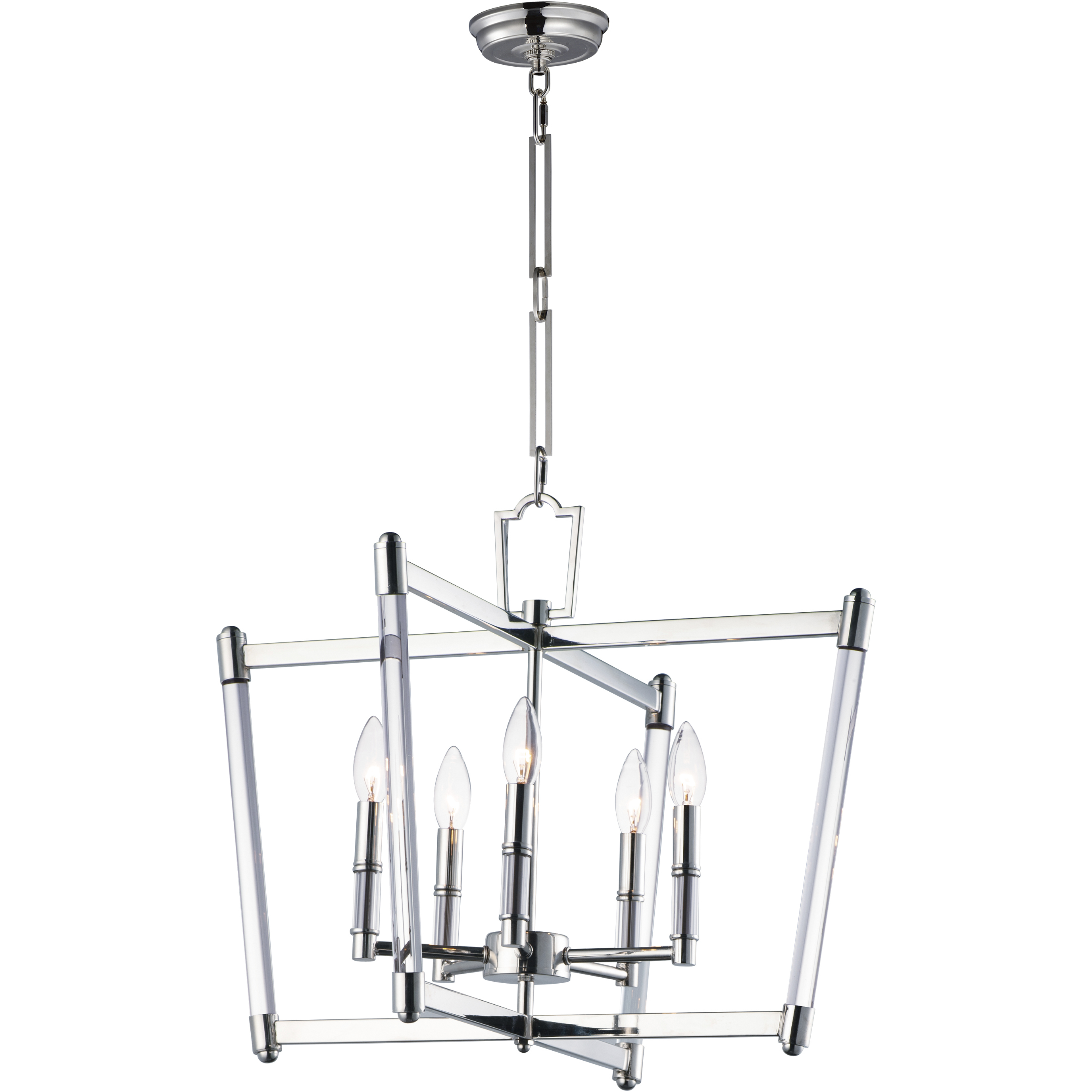 Lucent 5 Light 23.25 inch Polished Nickel Chandelier Ceiling Light