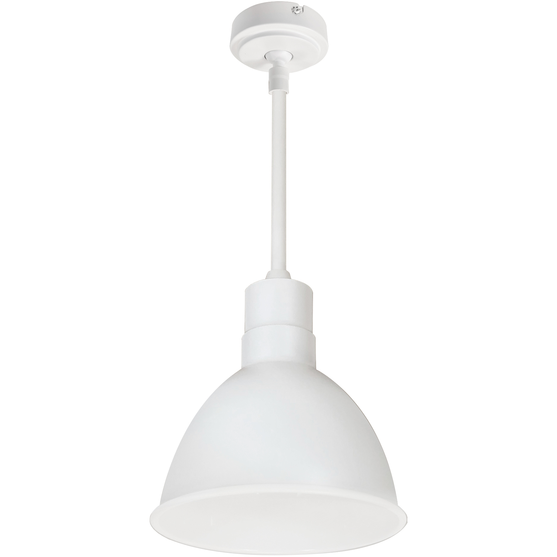 RLM White Recessed Stem Mounted LED Shade in 3000K, 2200, 24 in.