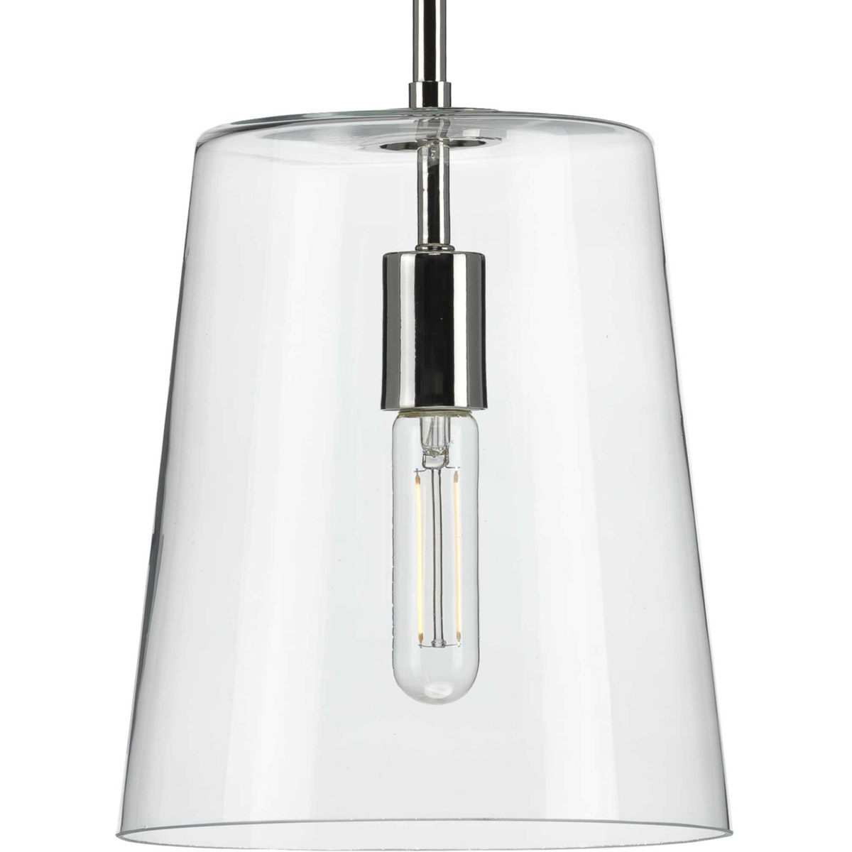Clarion 1 Light 9 inch Polished Nickel Pendant Ceiling Light, Small