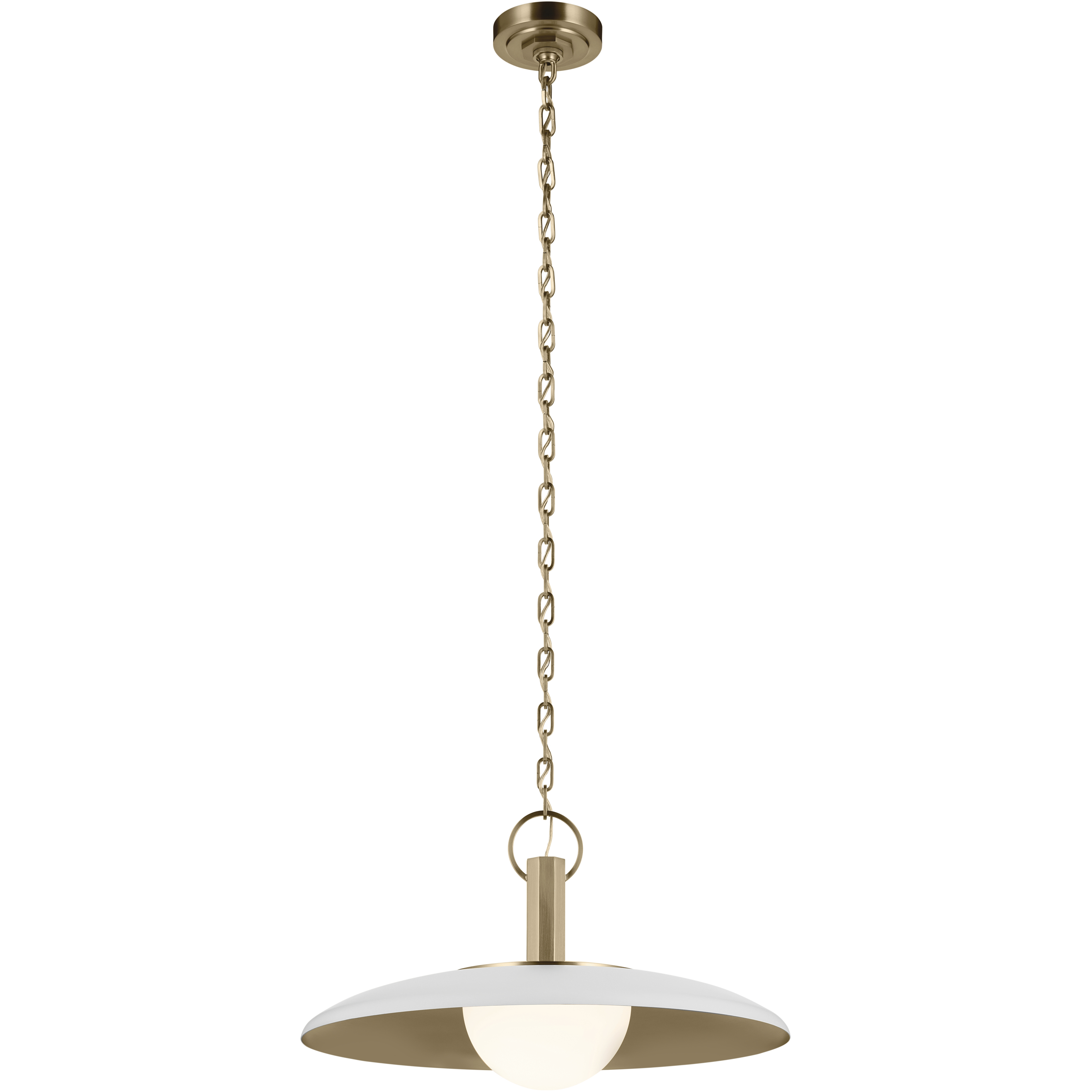 Kurio 1 Light White Pendant Ceiling Light