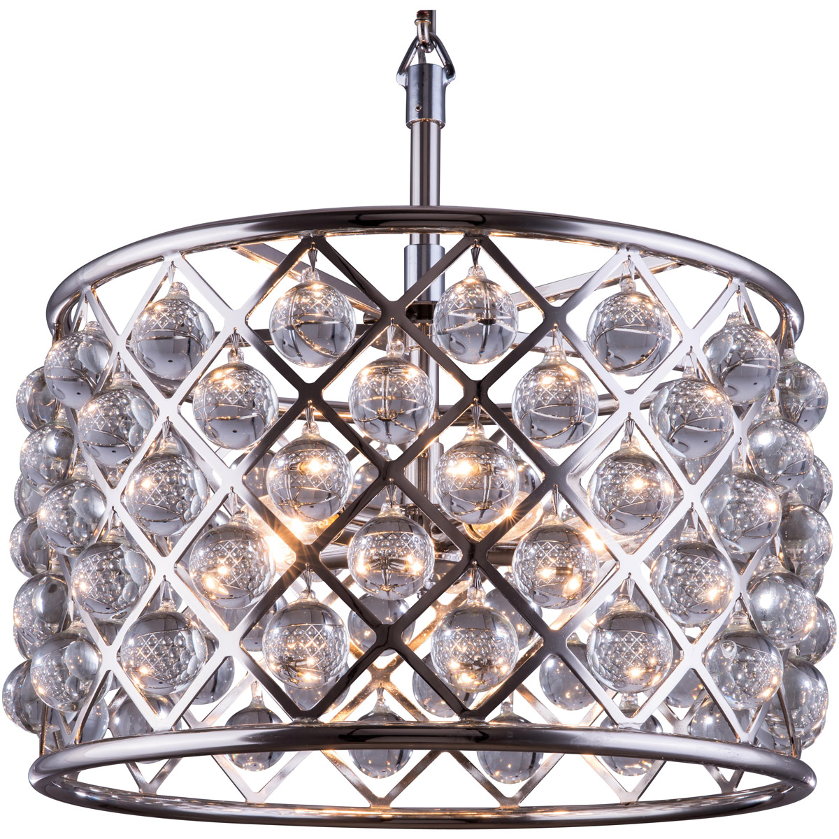 Madison 6 Light 20 inch Polished Nickel Pendant Ceiling Light, Urban Classic