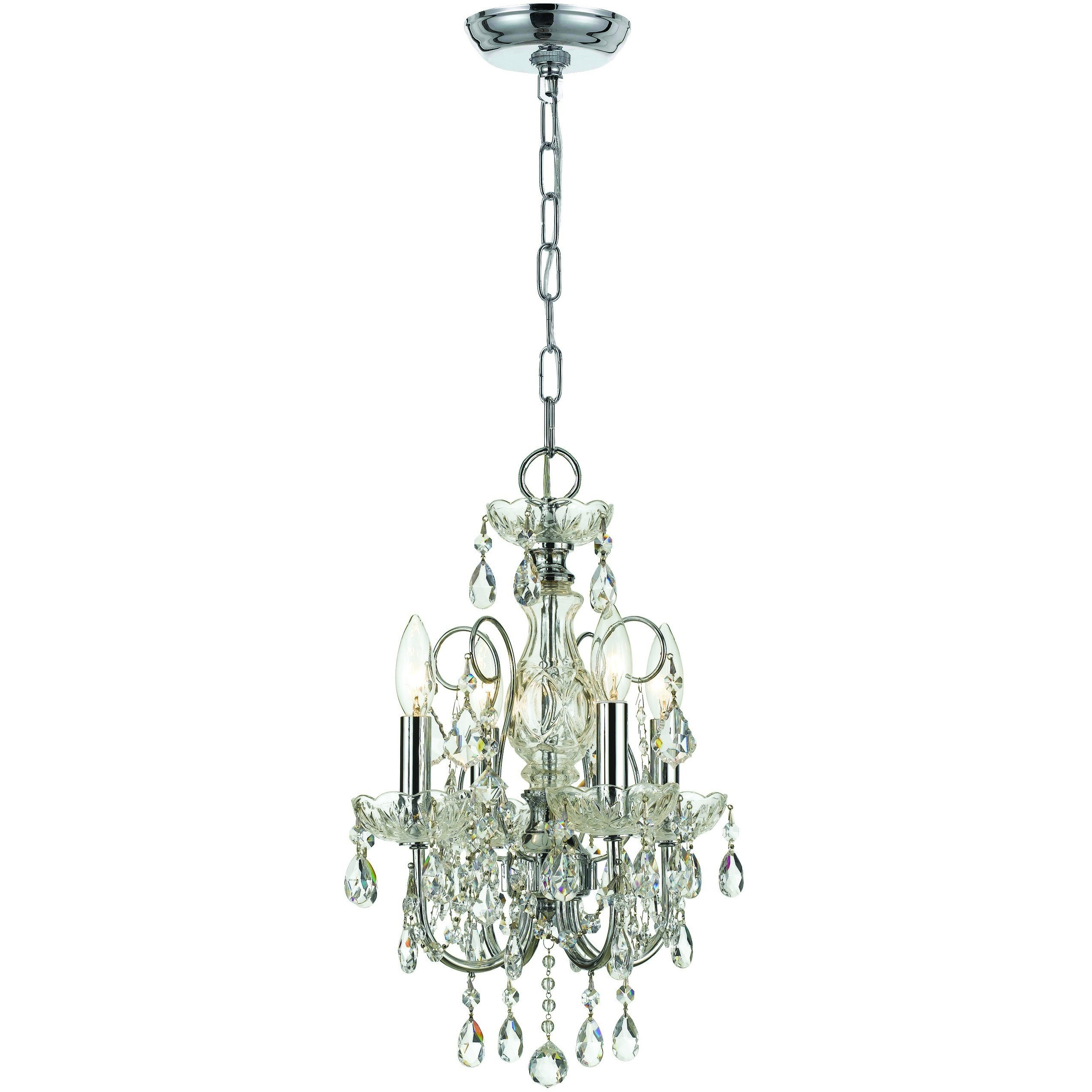 Imperial 4 Light 12 inch Polished Chrome Mini Chandelier Ceiling Light in Clear Spectra