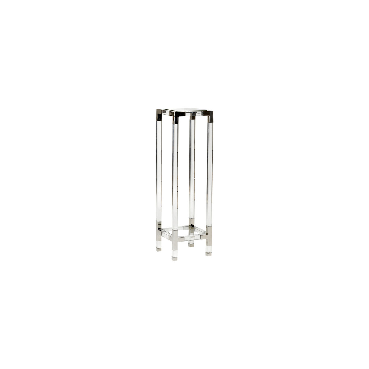 Chelsea House Nickel Plated/Clear/Beveled Pedestal