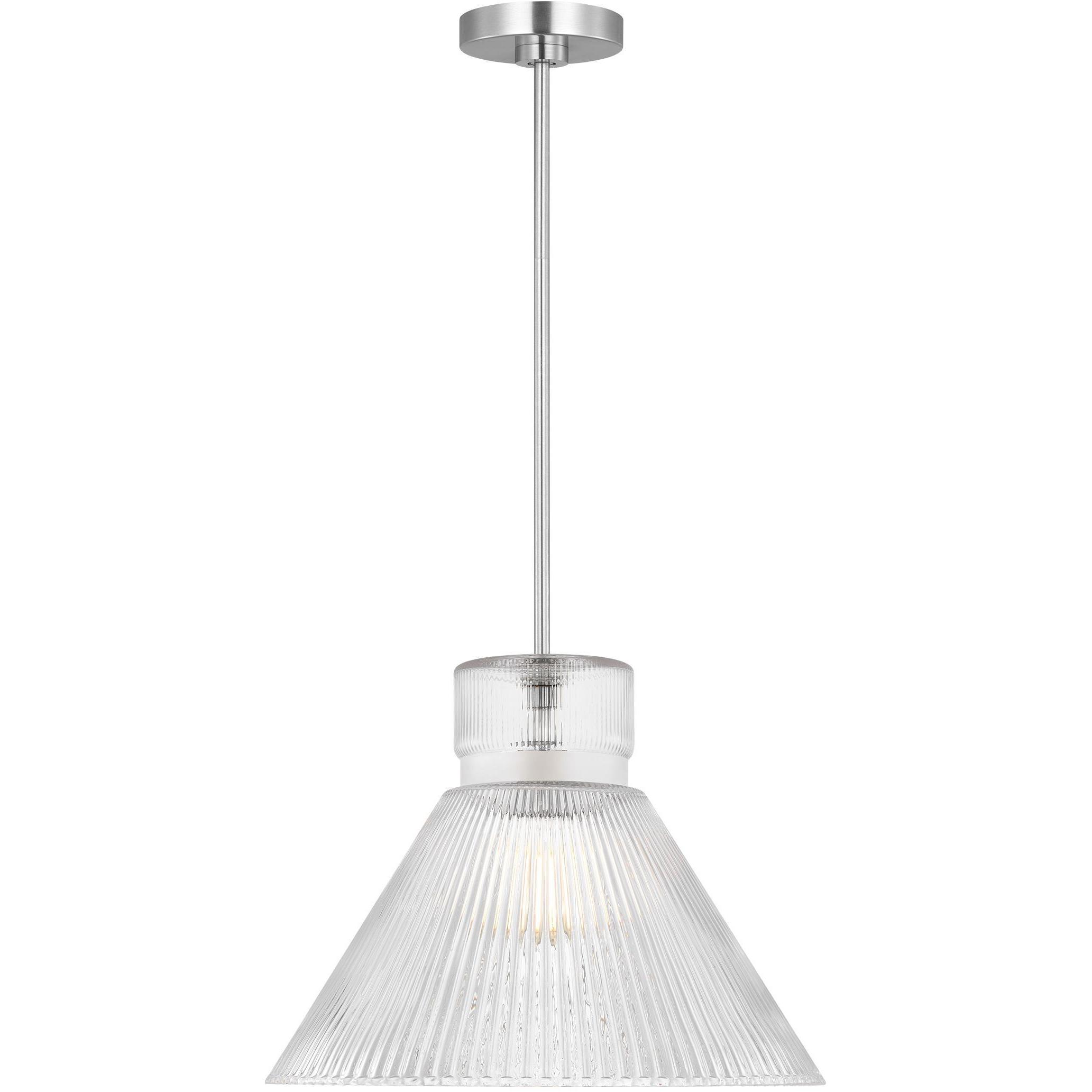 Drew & Jonathan Liouet 1 Light 18 inch Brushed Nickel Pendant Ceiling Light, Large