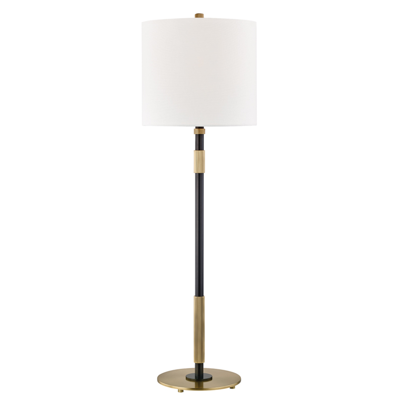 Bowery 32.75 inch 75 watt Aged Old Bronze Table Lamp Portable Light