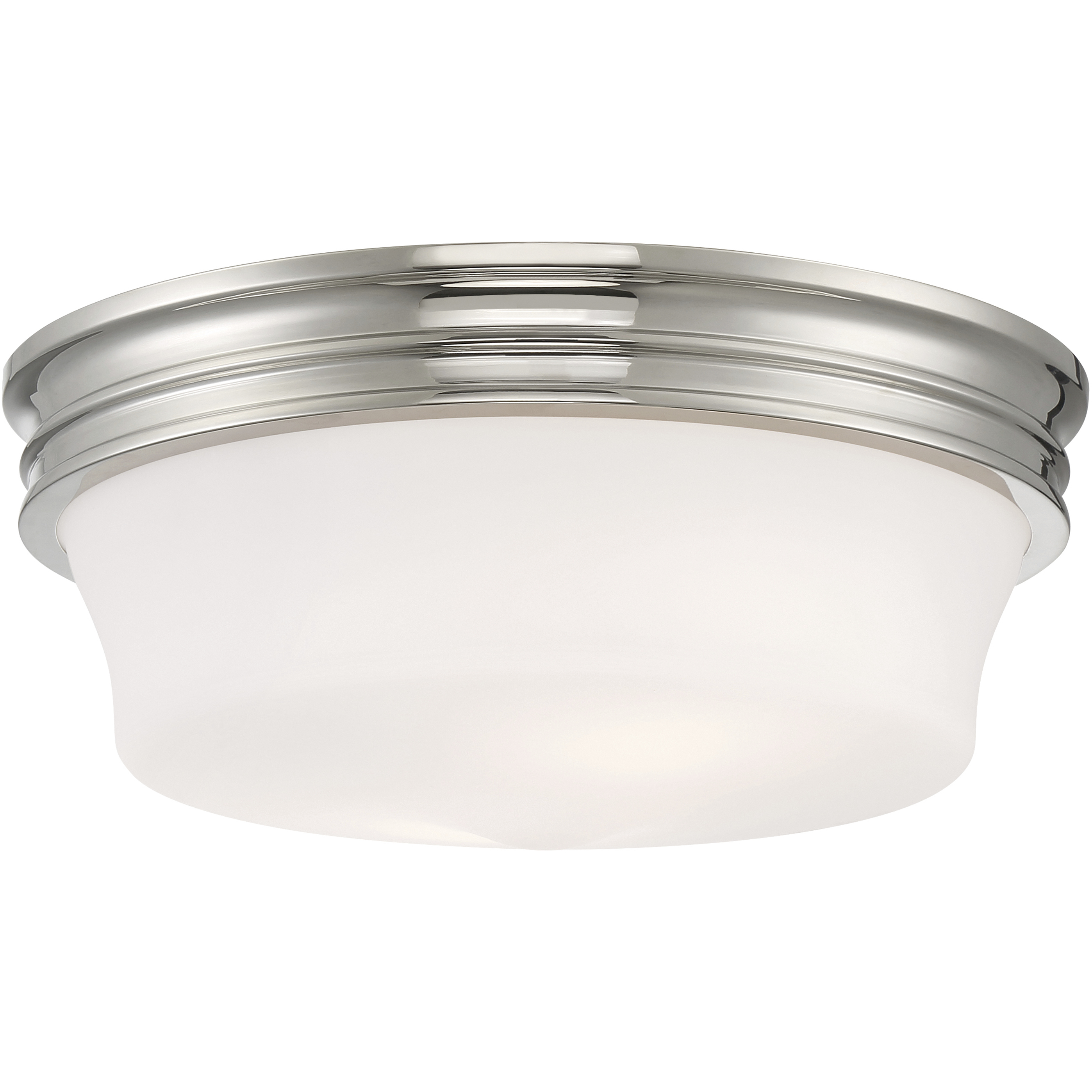 Galen 3 Light 14 inch Polished Nickel Flush Mount Ceiling Light