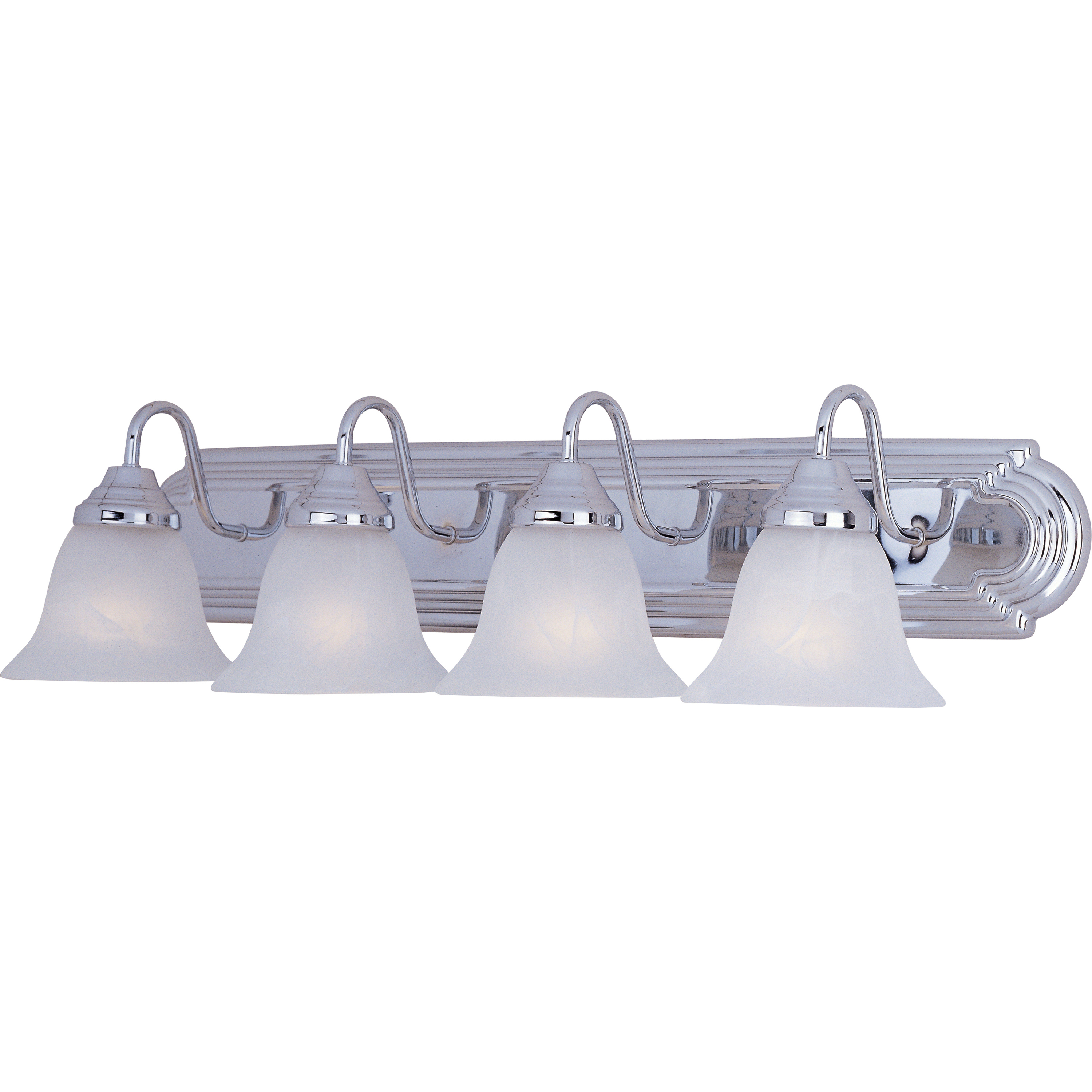 Essentials - 801x 4 Light 30 inch Polished Chrome Bath Vanity Wall Light in Marble