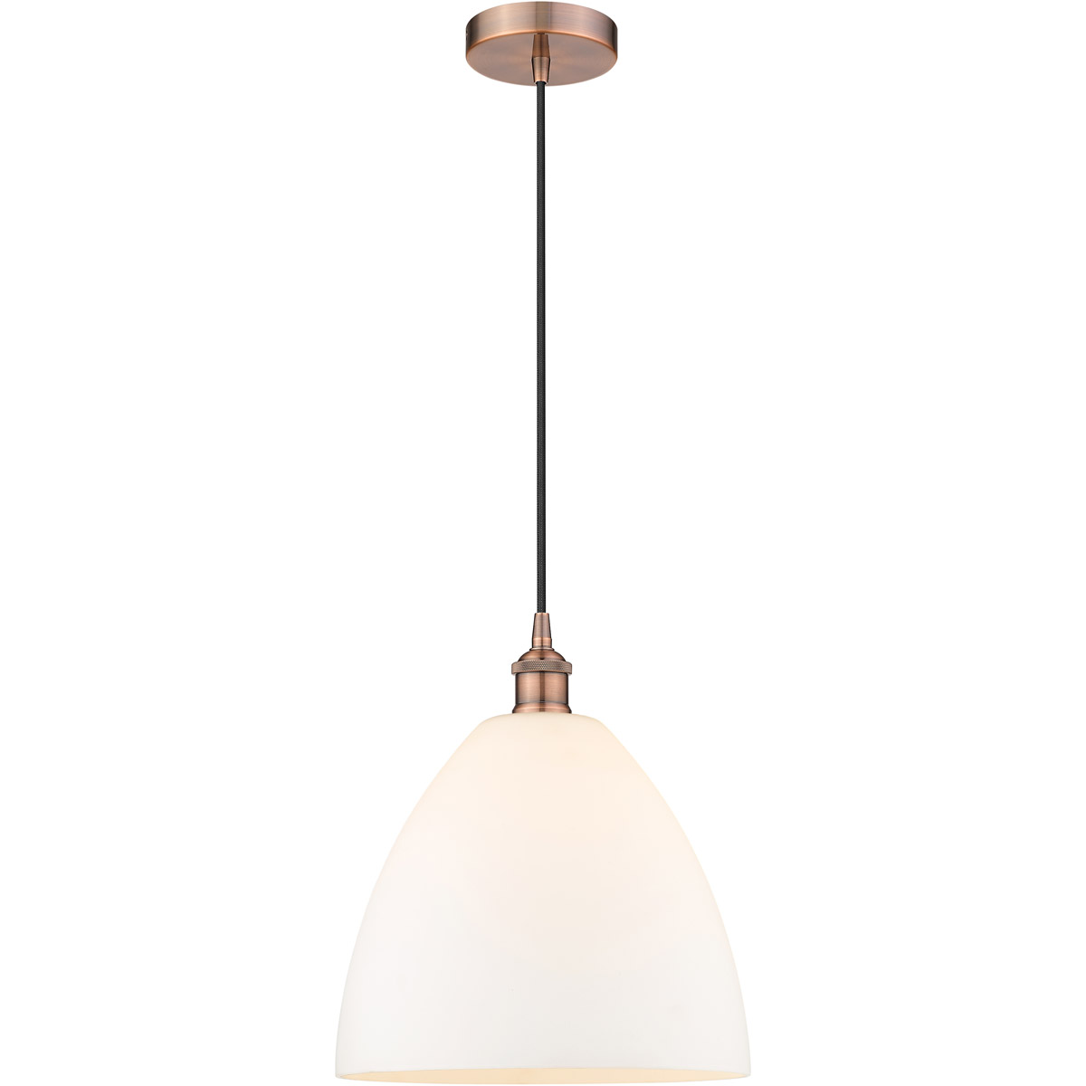 Edison Dome 1 Light 12 inch Antique Copper Mini Pendant Ceiling Light