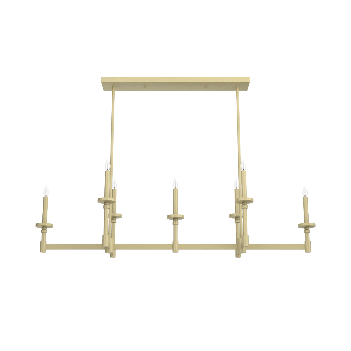 Briargrove 7 Light 51 inch Modern Brass Linear Chandelier Ceiling Light