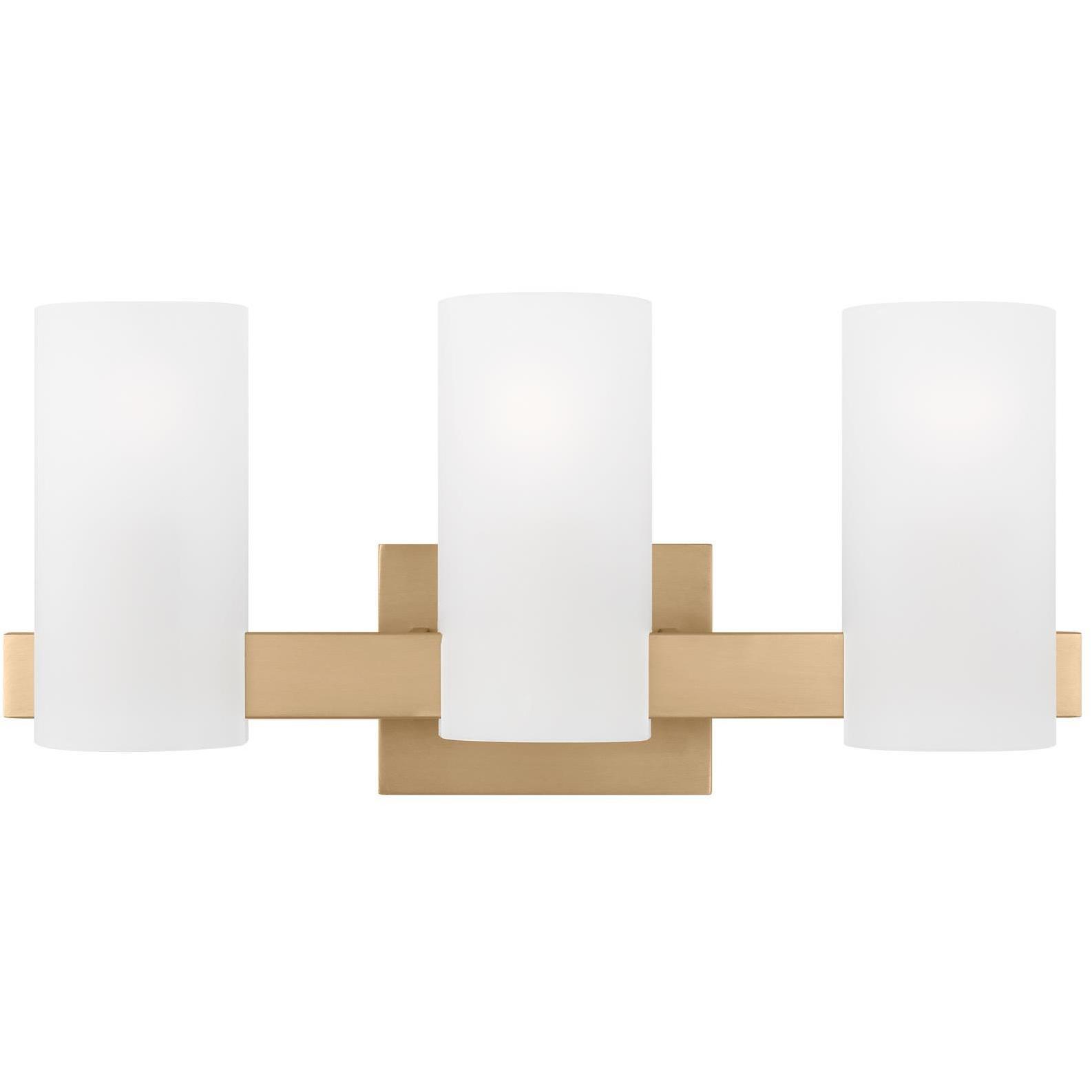 Drew & Jonathan Scott Rhode 3 Light 19.63 inch Satin Brass Vanity Light Wall Light