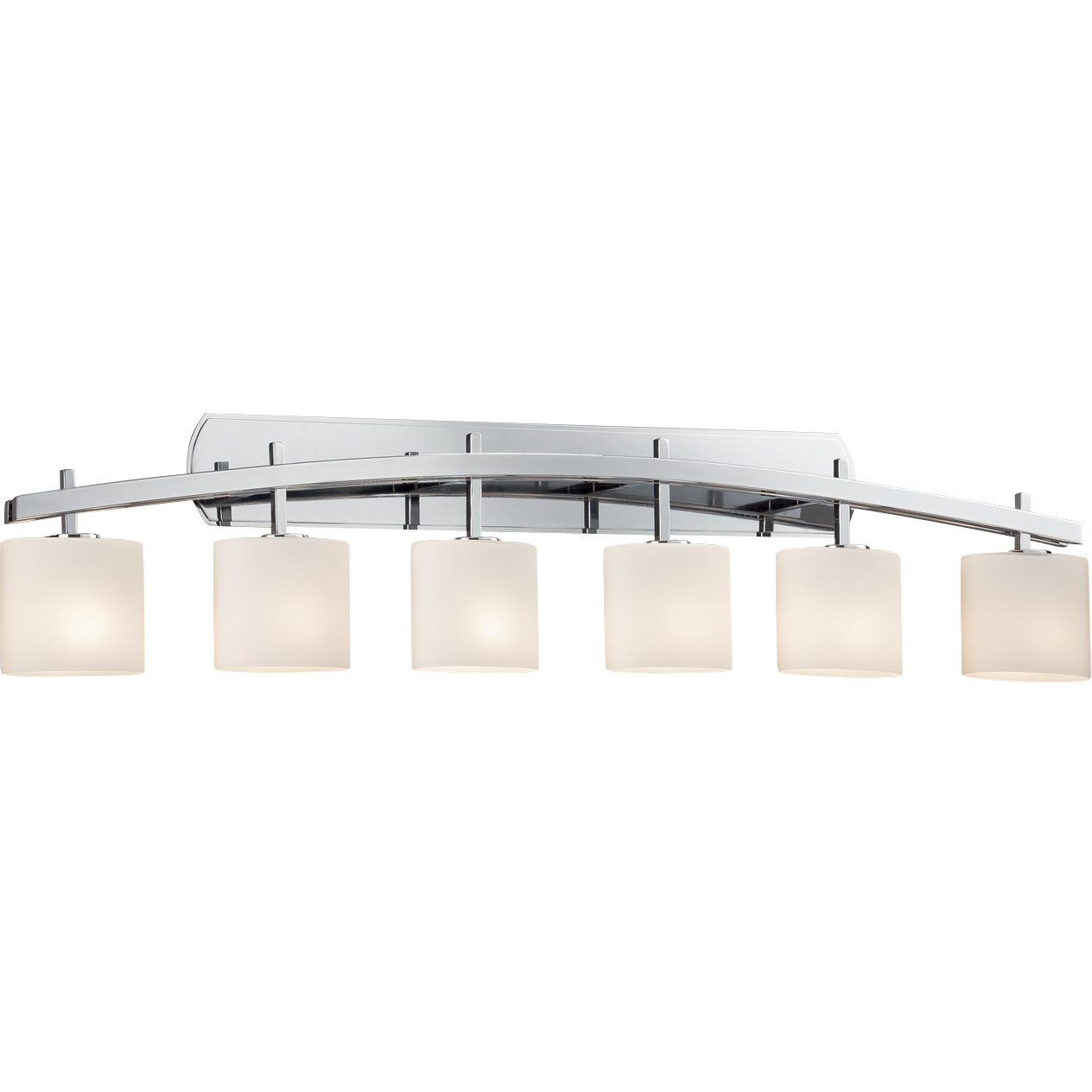 Fusion LED 56.5 inch Polished Chrome Bath Bar Wall Light in 4200 Lm LED, Oval, Opal Fusion, Archway