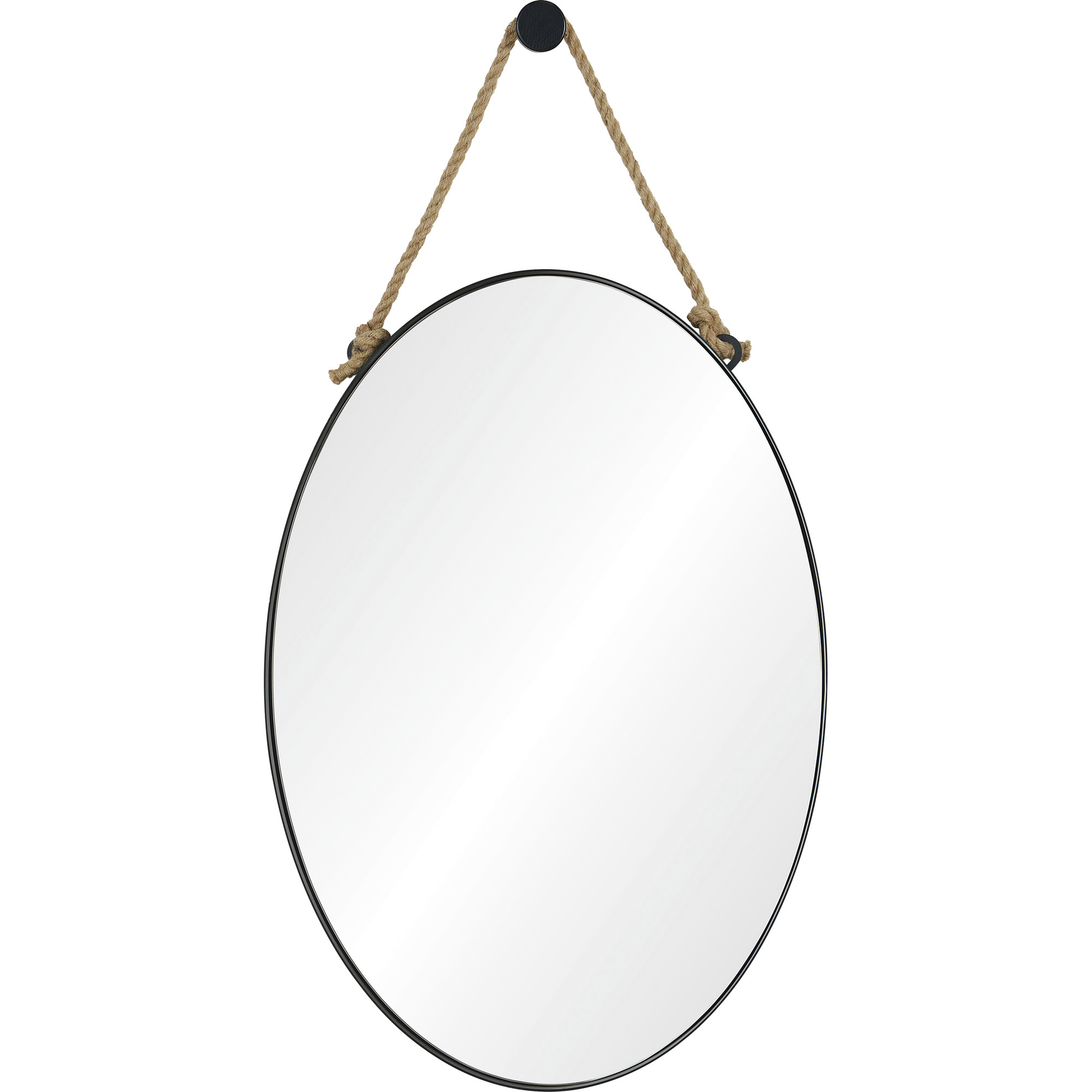 Parbuckle 42 X 22 inch Black Wall Mirror