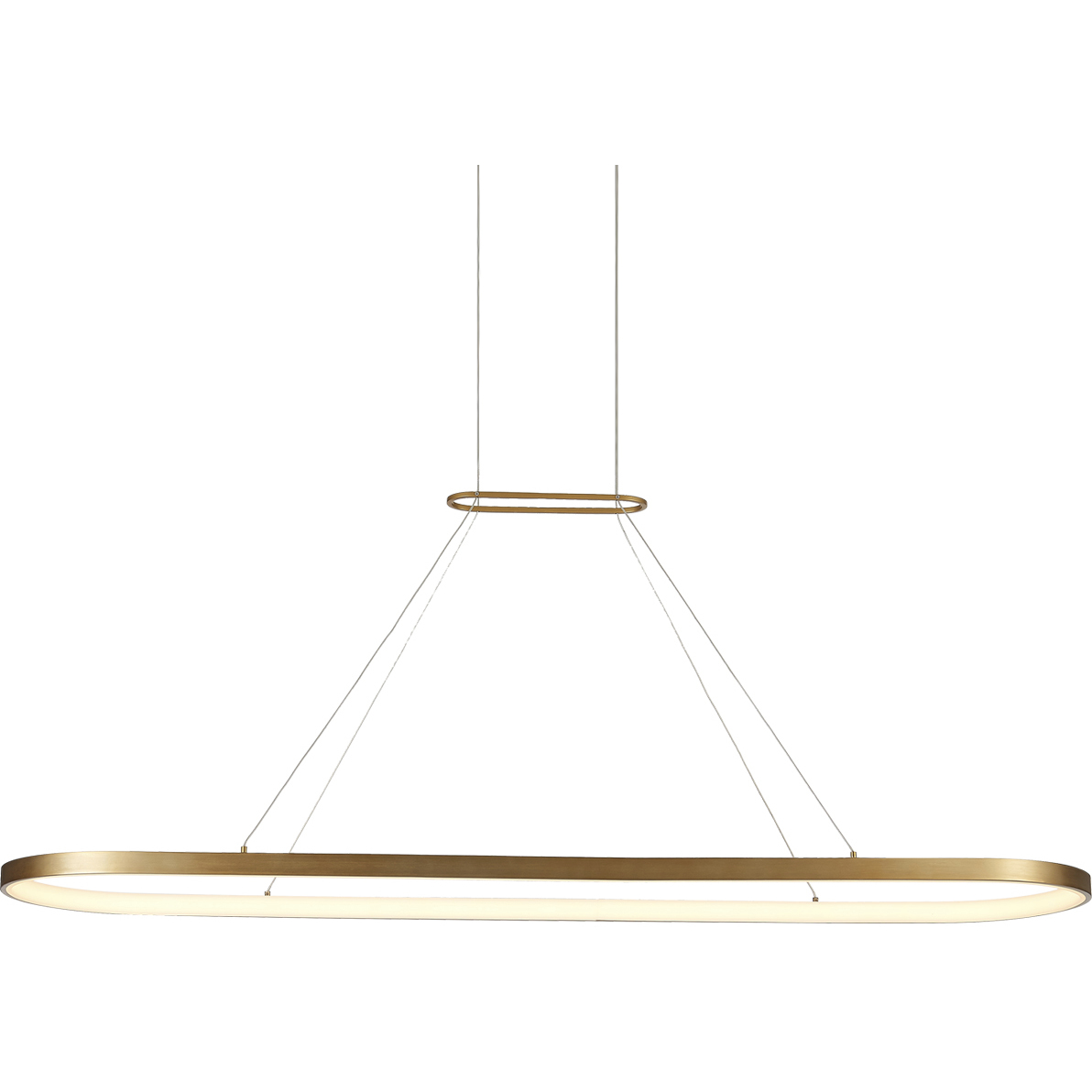 Eerie LED 59 inch Antique Brass Pendant Ceiling Light