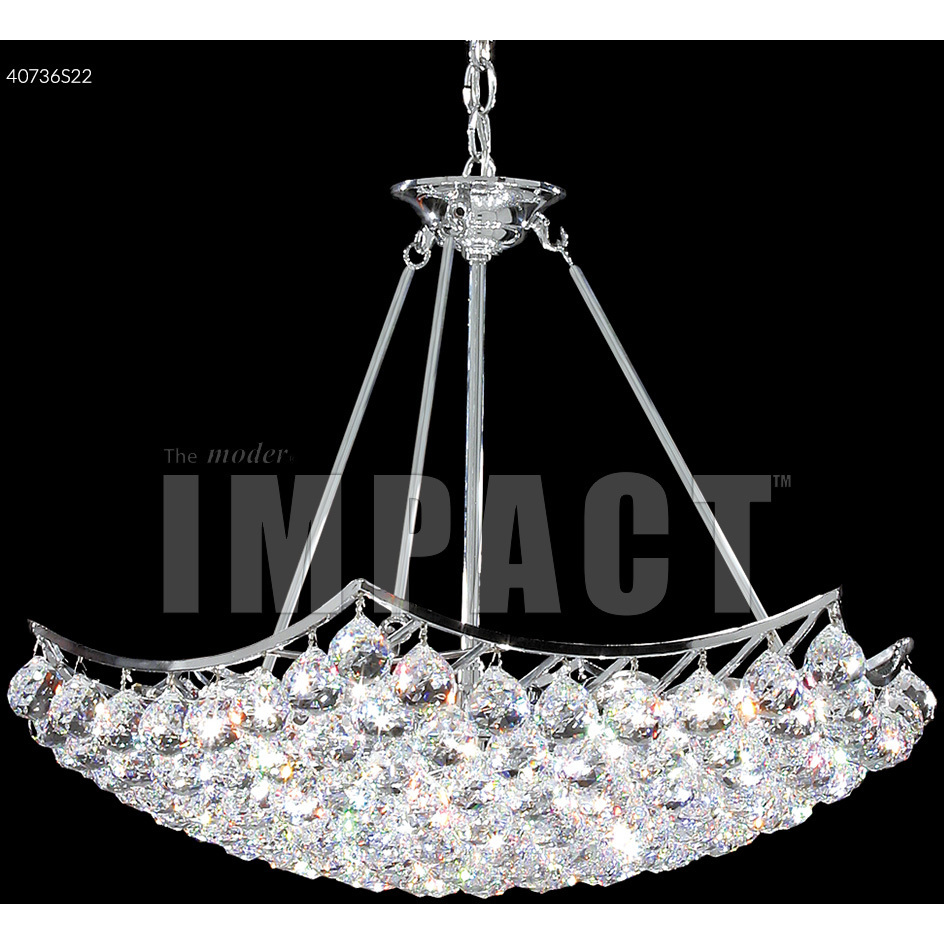 Cascade 9 Light 26 inch Silver Chandelier Ceiling Light