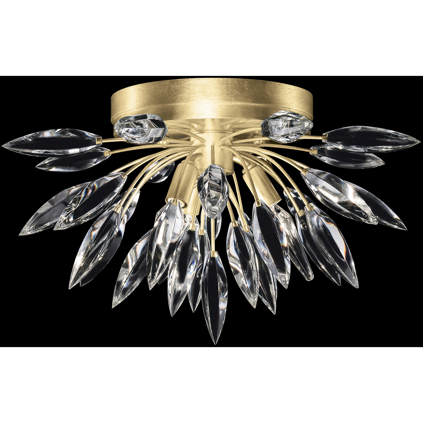 Lily Buds 3 Light 18.5 inch Gold Flush Mount Ceiling Light