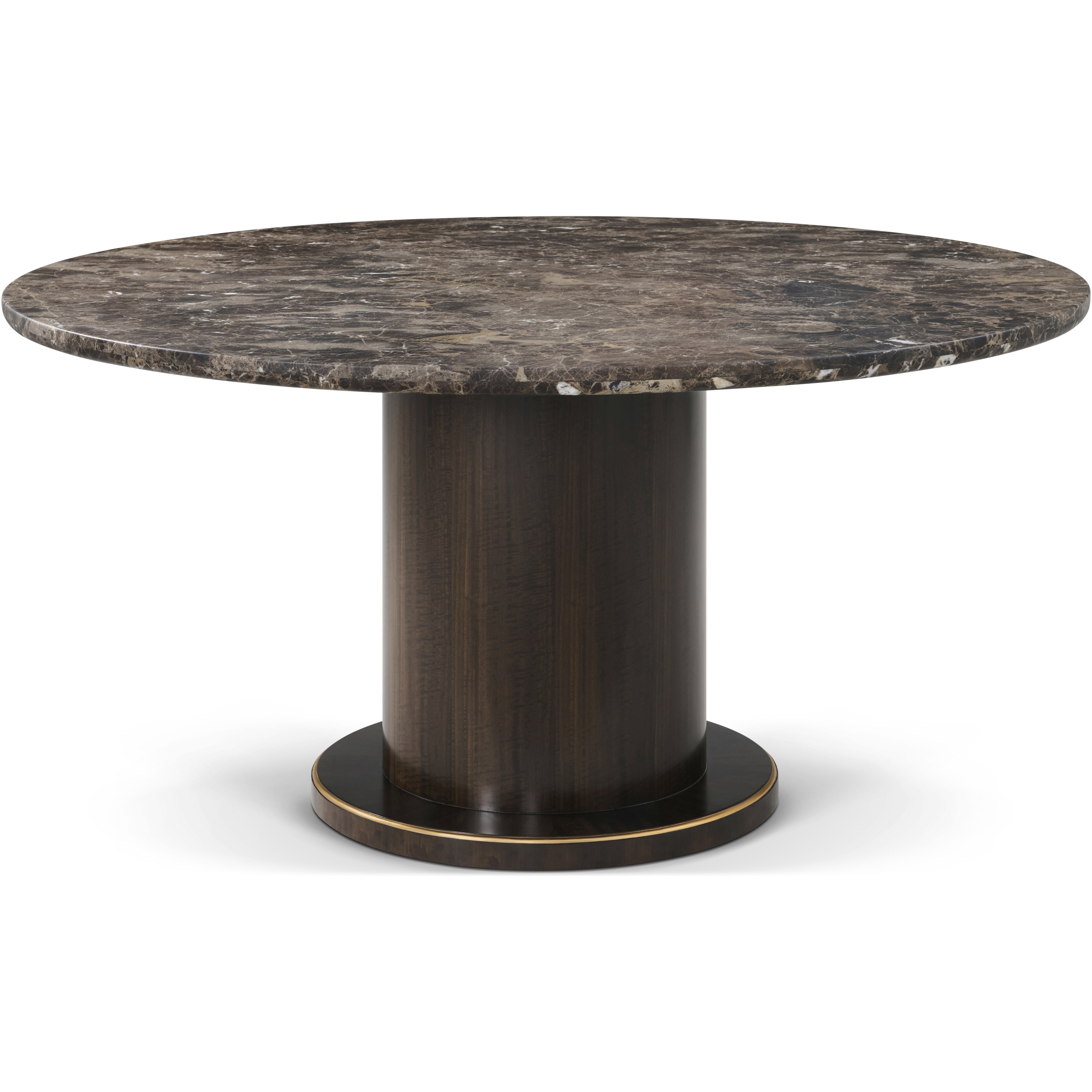 Belgravia 60 X 60 inch Gallery Gold Dining Table, Wooden, Marble, Spencer Green Park