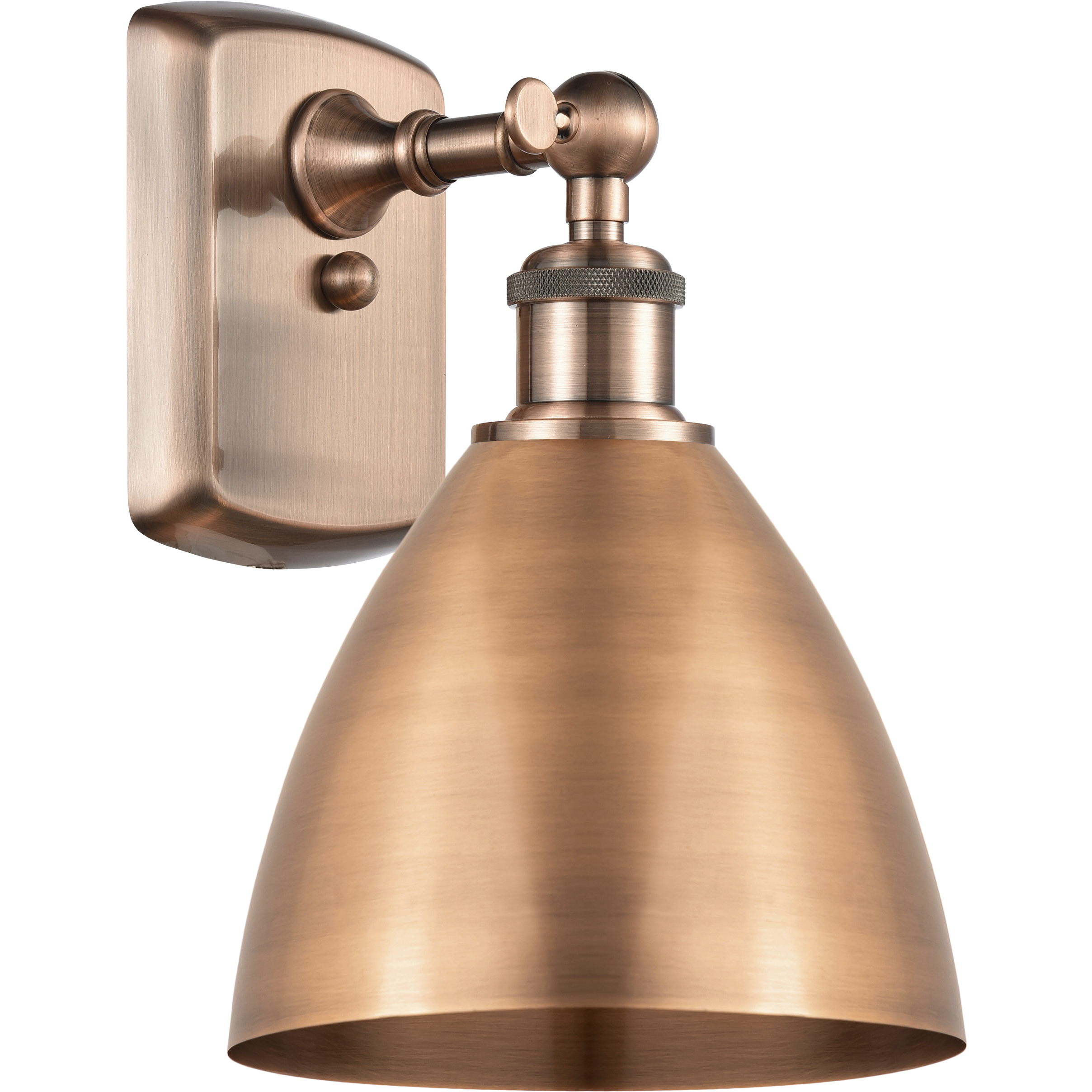 Ballston Dome LED 7.5 inch Antique Copper Sconce Wall Light