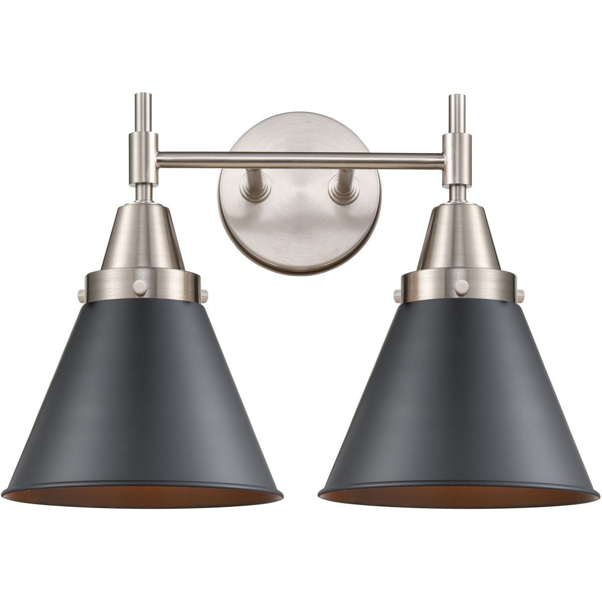 Caden 2 Light 17 inch Satin Nickel Bath Vanity Light Wall Light in Matte Black
