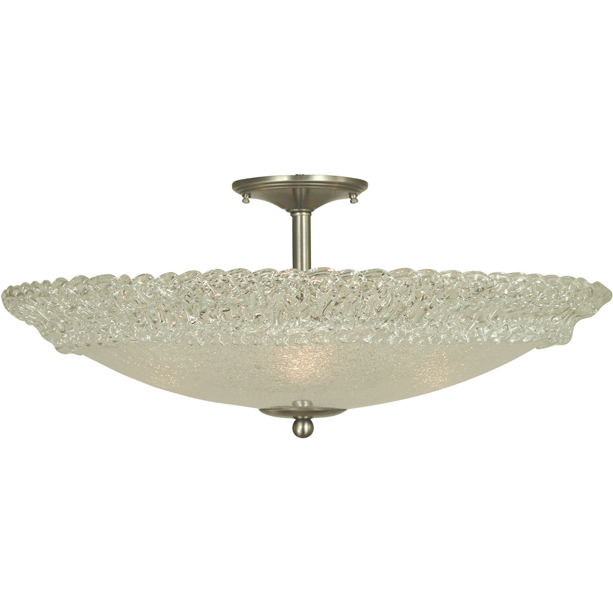Brocatto 4 Light 24 inch Polished Nickel Semi-Flush Mount Ceiling Light