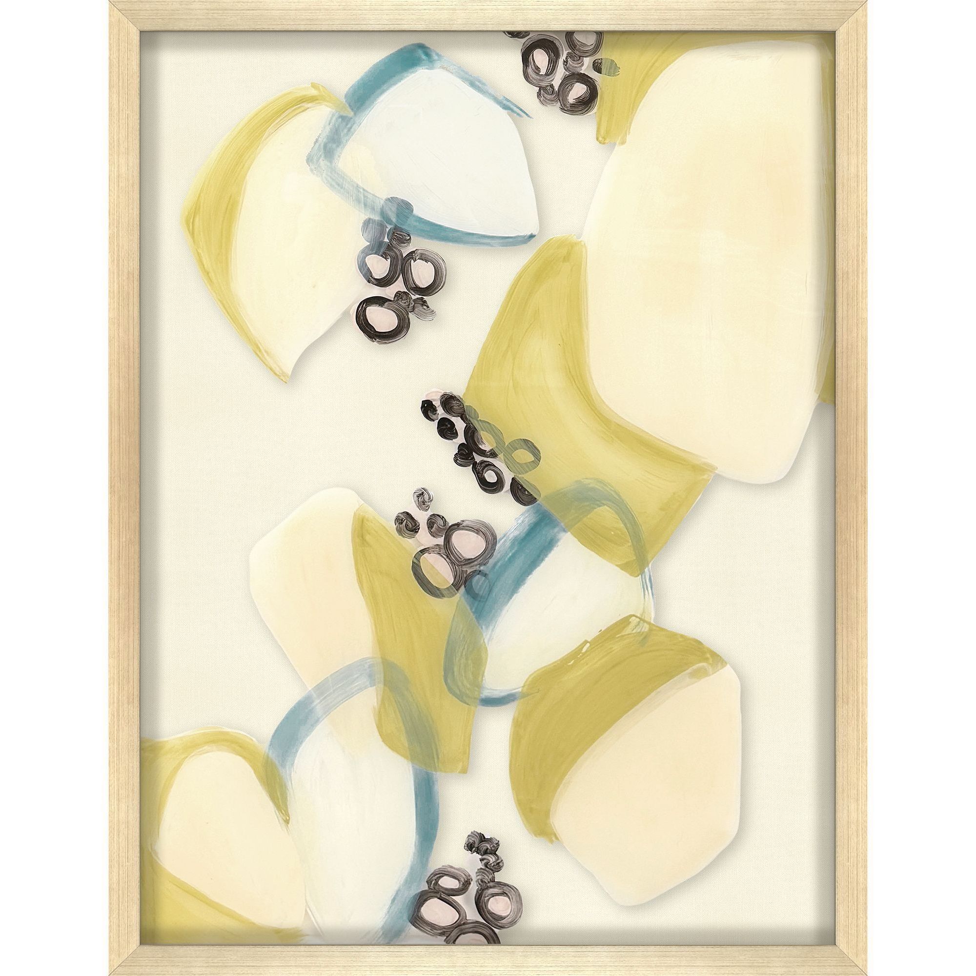 Bedrock Garden Yellow and Brown and Green and White Framed Art, The Studio