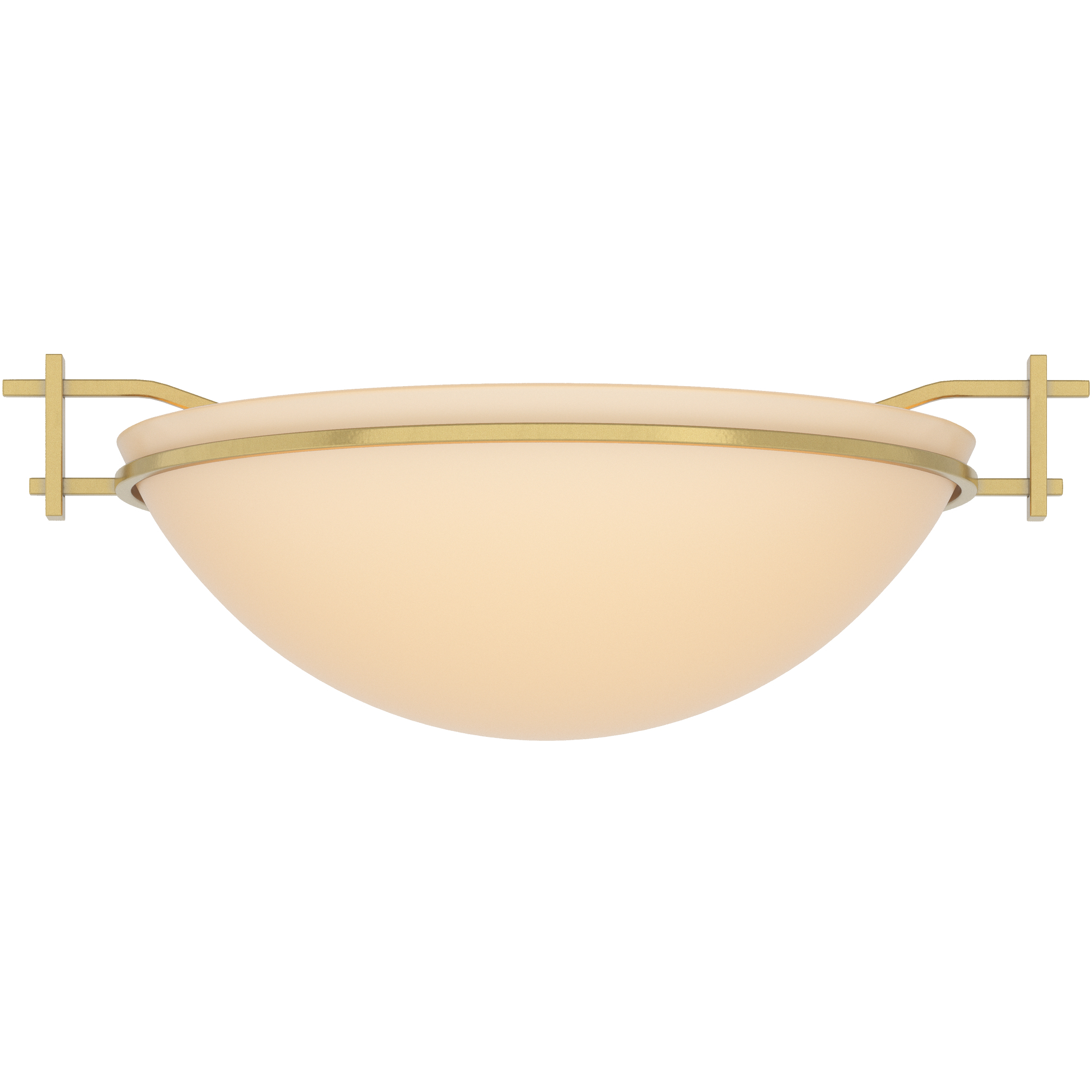 Moonband 1 Light 11.4 inch Modern Brass Semi-Flush Ceiling Light in Sand