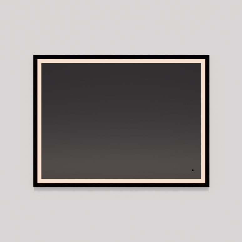 Dusk 36 X 36 inch Black LED Lighted Mirror, Vanita by Oxygen