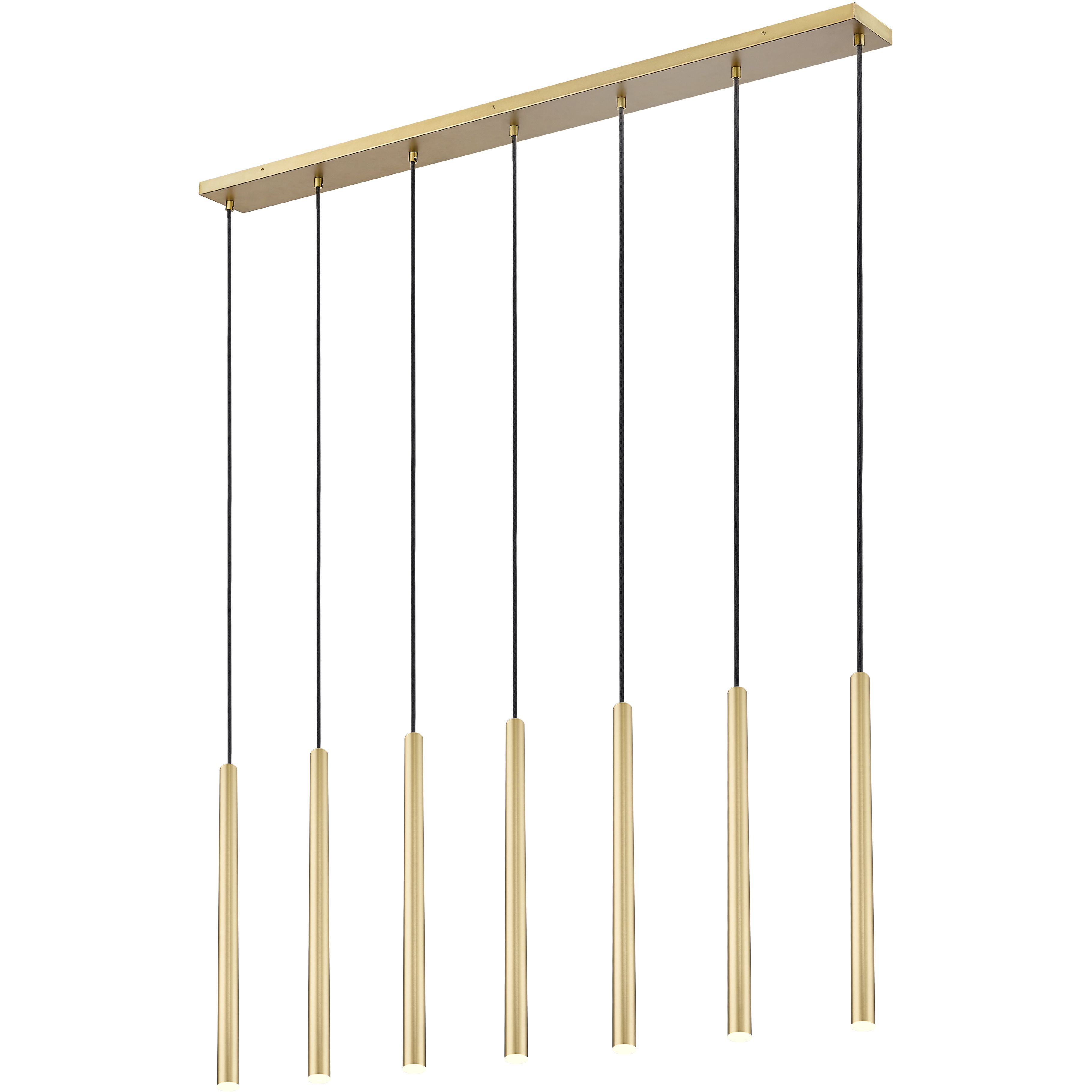 Forest Linear Chandelier Ceiling Light in Modern Gold