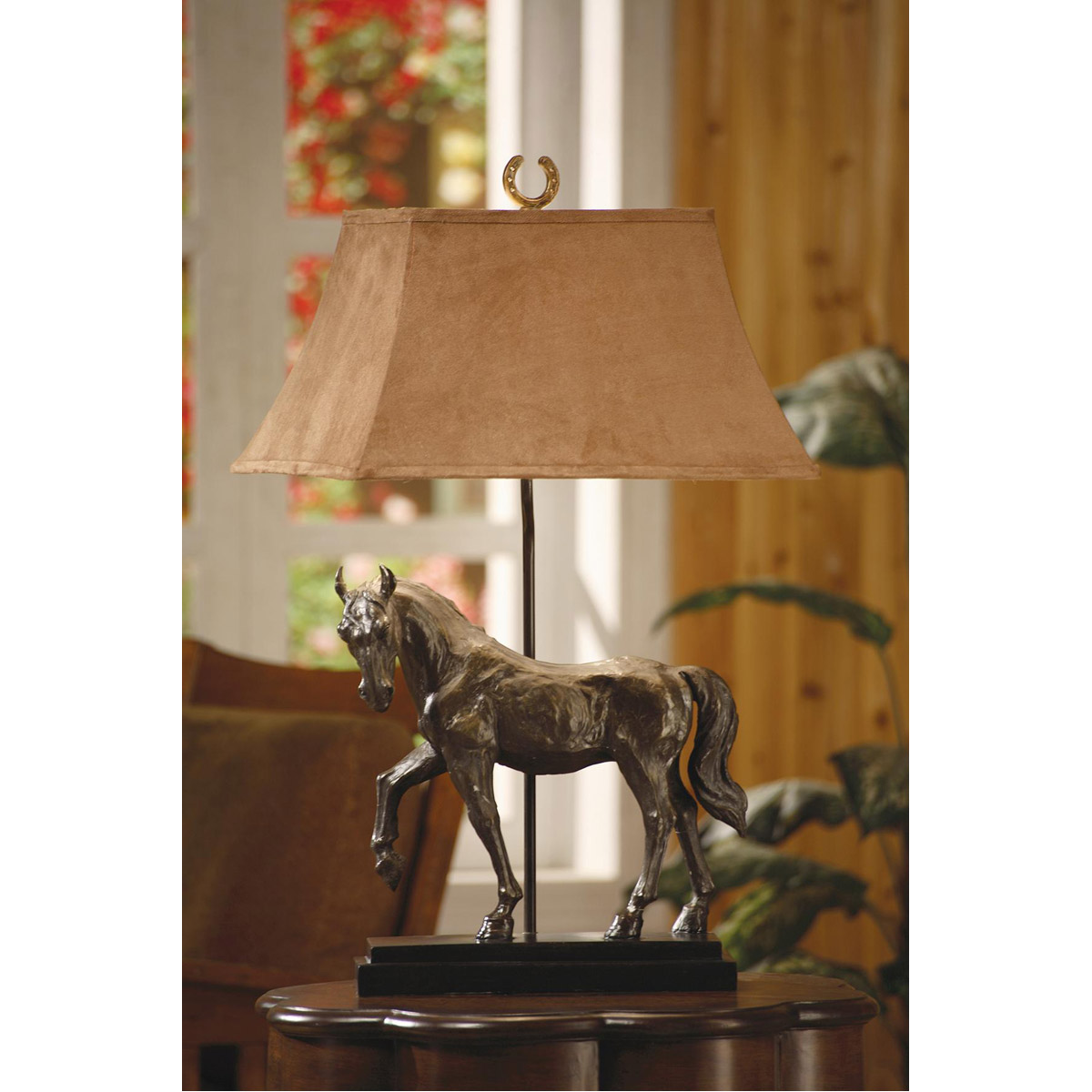 Crestview Collection CVAQP936 Horse Creek 30 inch 100 watt Resin Bronze Table Lamp Portable Light