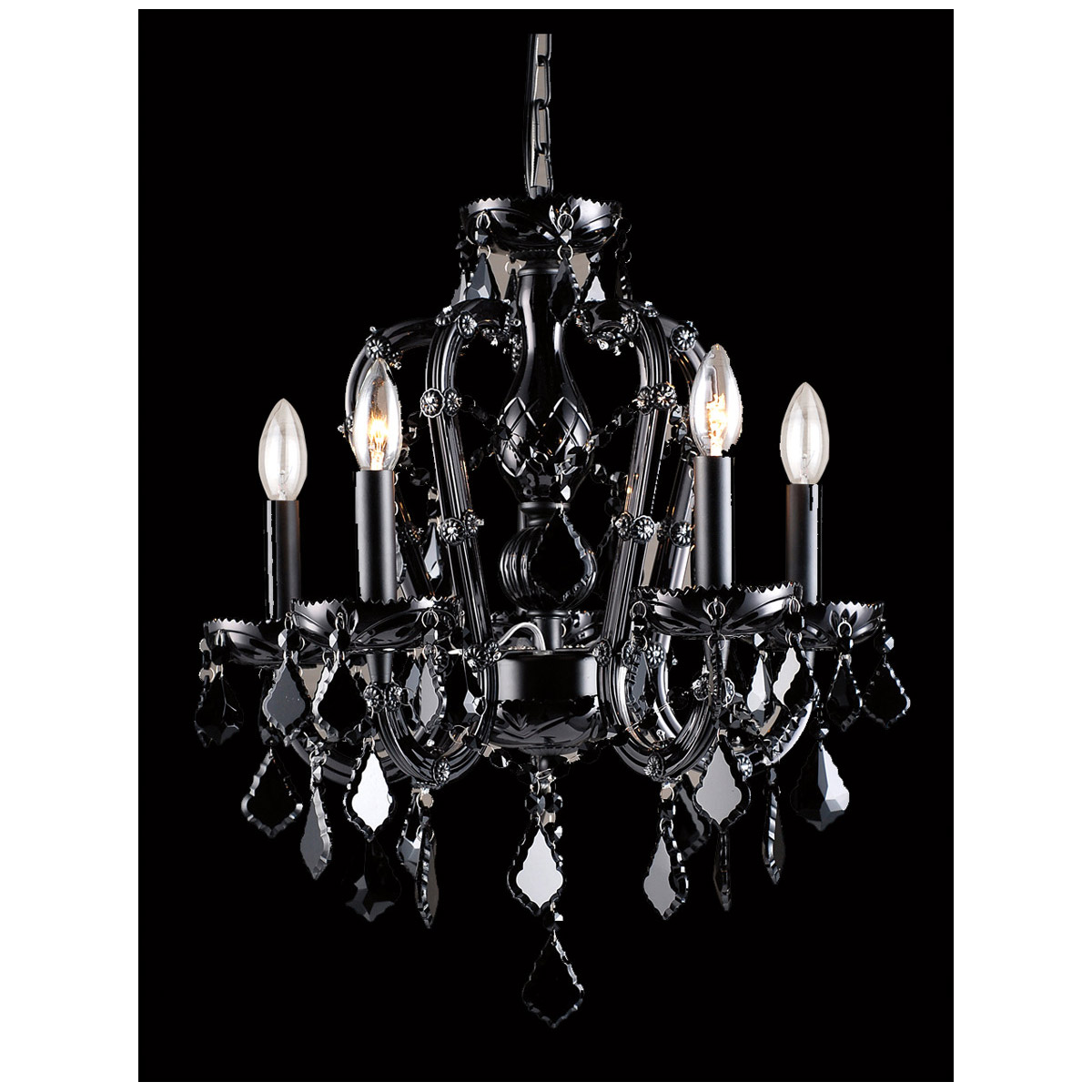 Black crystal light fixture hot sale
