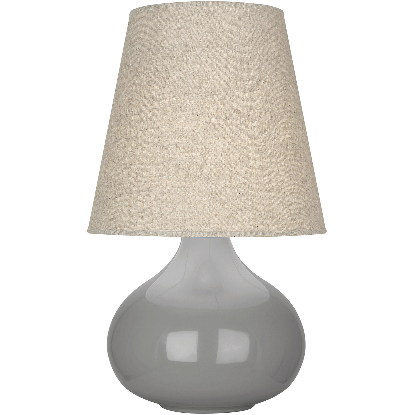 Small June 23.5 inch 150 watt Smoky Taupe Accent Lamp Portable Light in Buff Linen
