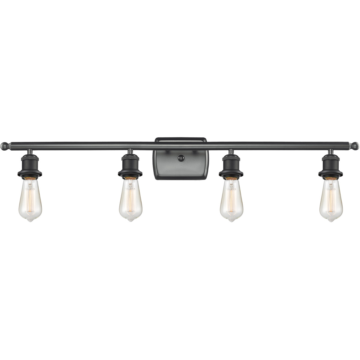 Ballston Bare Bulb LED 36 inch White and Polished Chrome Bath Vanity Light Wall Light, Ballston