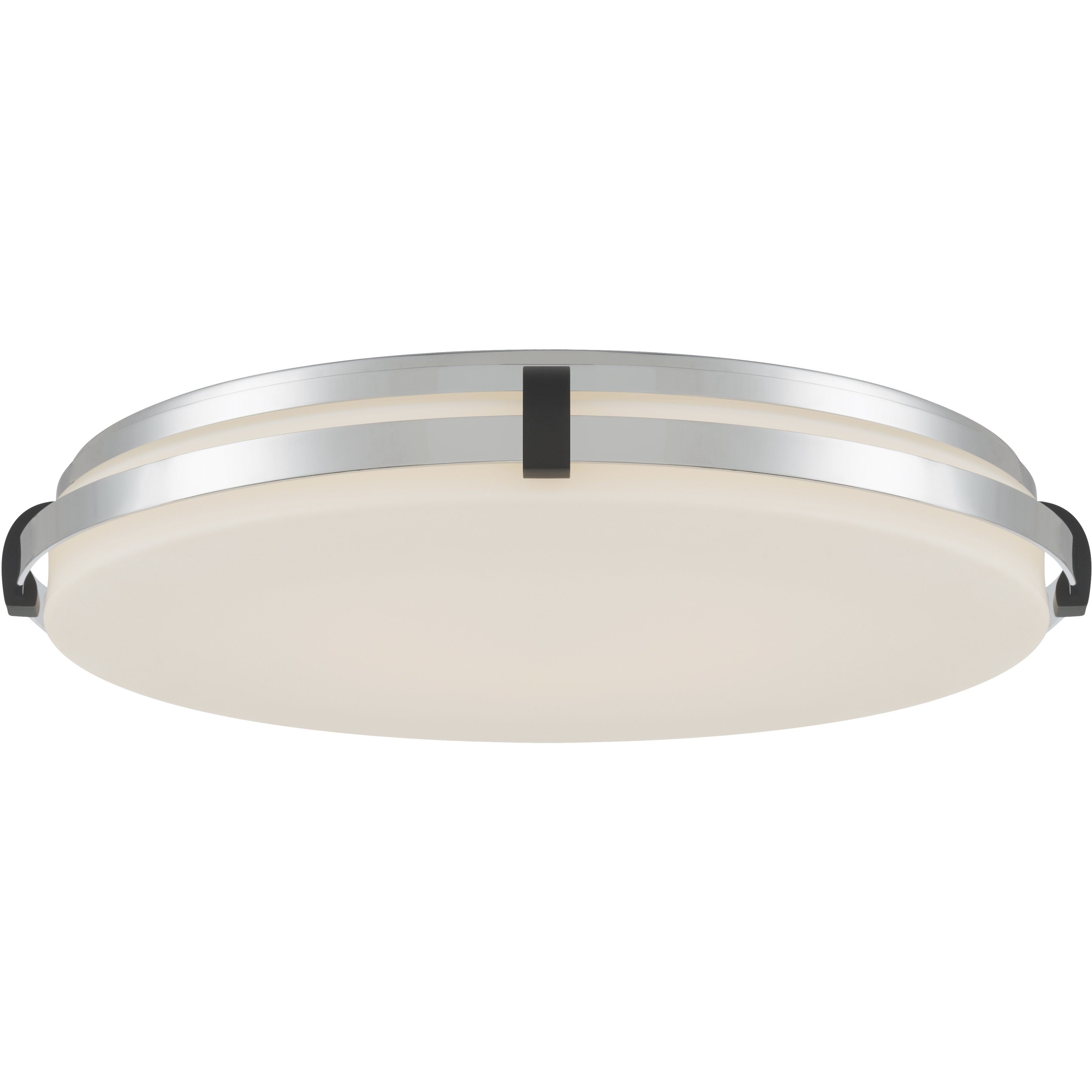 Arclume LED 18.75 inch Chrome and Dark Matte Black Flush Mount Ceiling Light