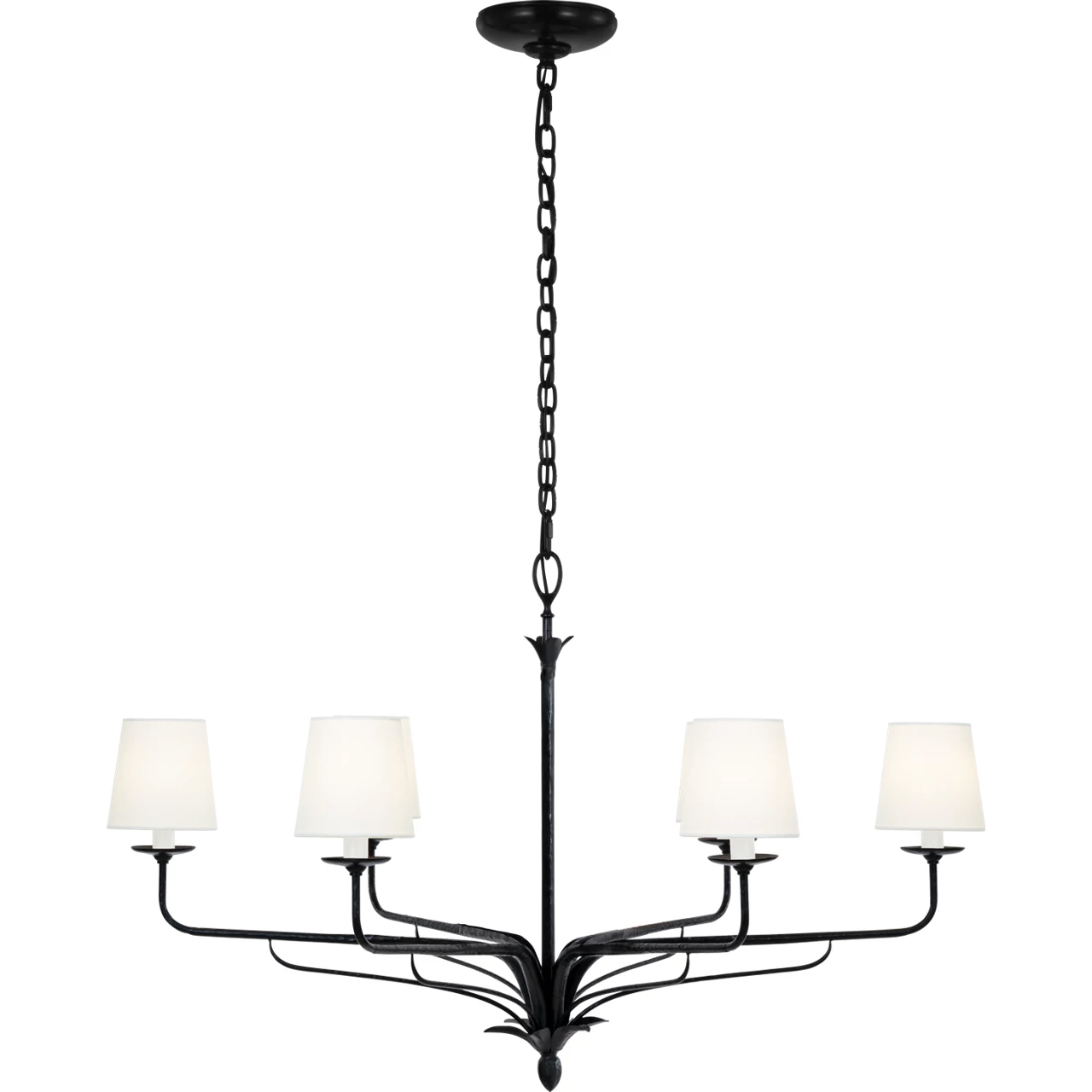 Chapman & Myers Amalfi LED 40.5 inch Waxed Black Chandelier Ceiling Light