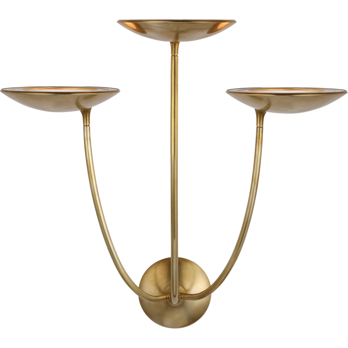 Thomas O'Brien Keria LED 22 inch Hand-Rubbed Antique Brass Triple Sconce Wall Light, Large